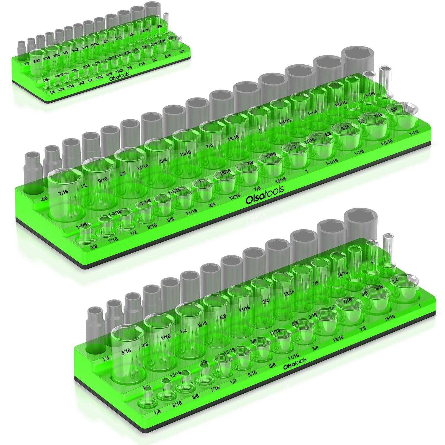 Olsa Tools 3-Row Magnetic Socket Holder Designed in Canada - Cheap Fitting