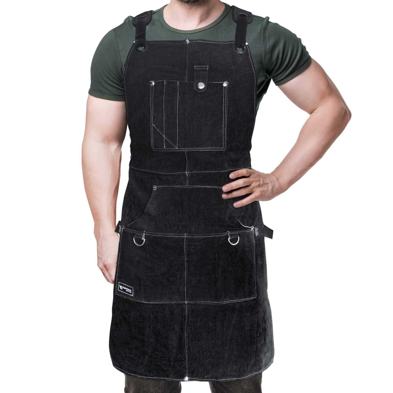 Fightech Work Apron with Tool Pockets Heavy Duty Shop Apron for Woodworkers - Cheap Fitting