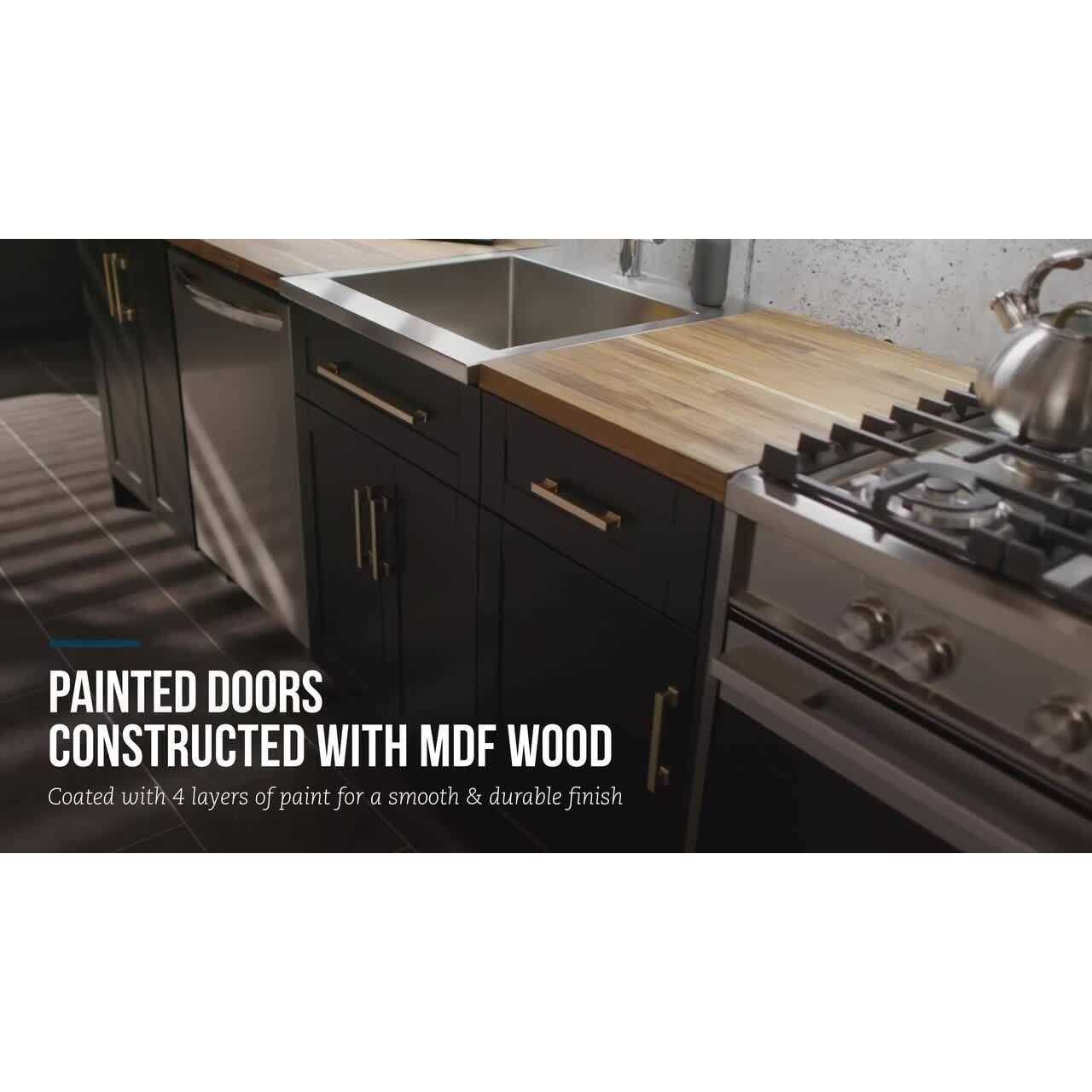 NewAge Products Home Cabinet Brushed Brass Contemporary Square Knob 80242 - Cheap Fitting