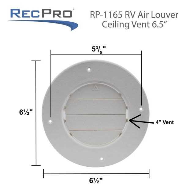 Recpro Rv Air Louver Ceiling Vent 6.5 - Cheap Fitting