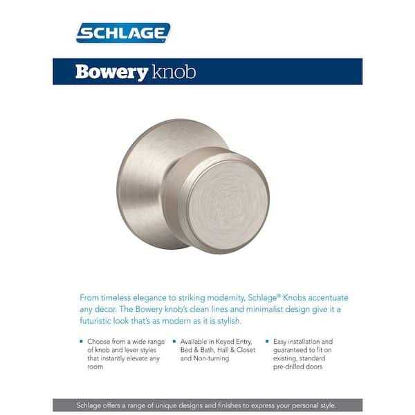 Schlage Bowery Keyed Entry Door Knob with Greyson Trim - Cheap Fitting