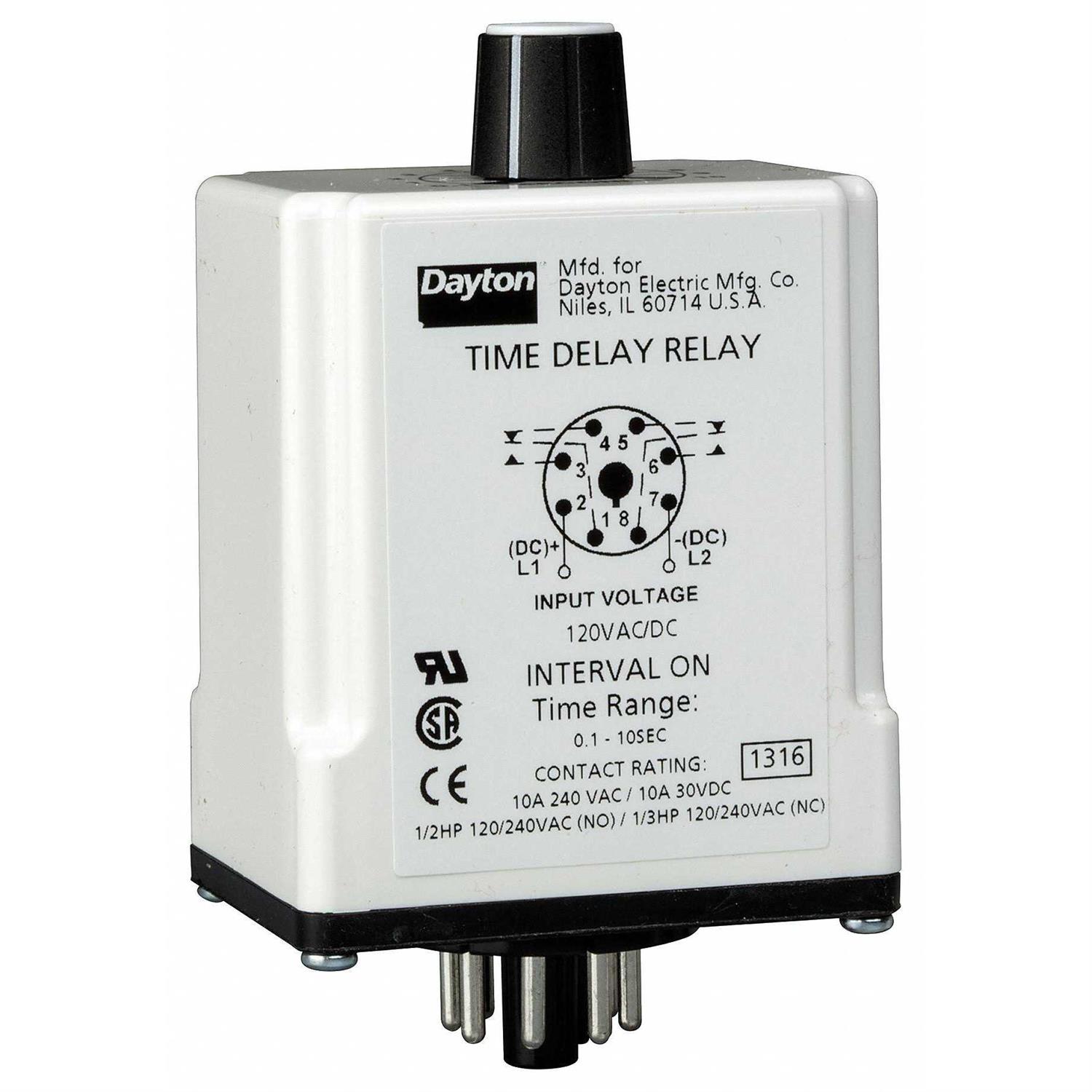 Dayton 1EGC7 Time Delay Relay - Cheap Fitting