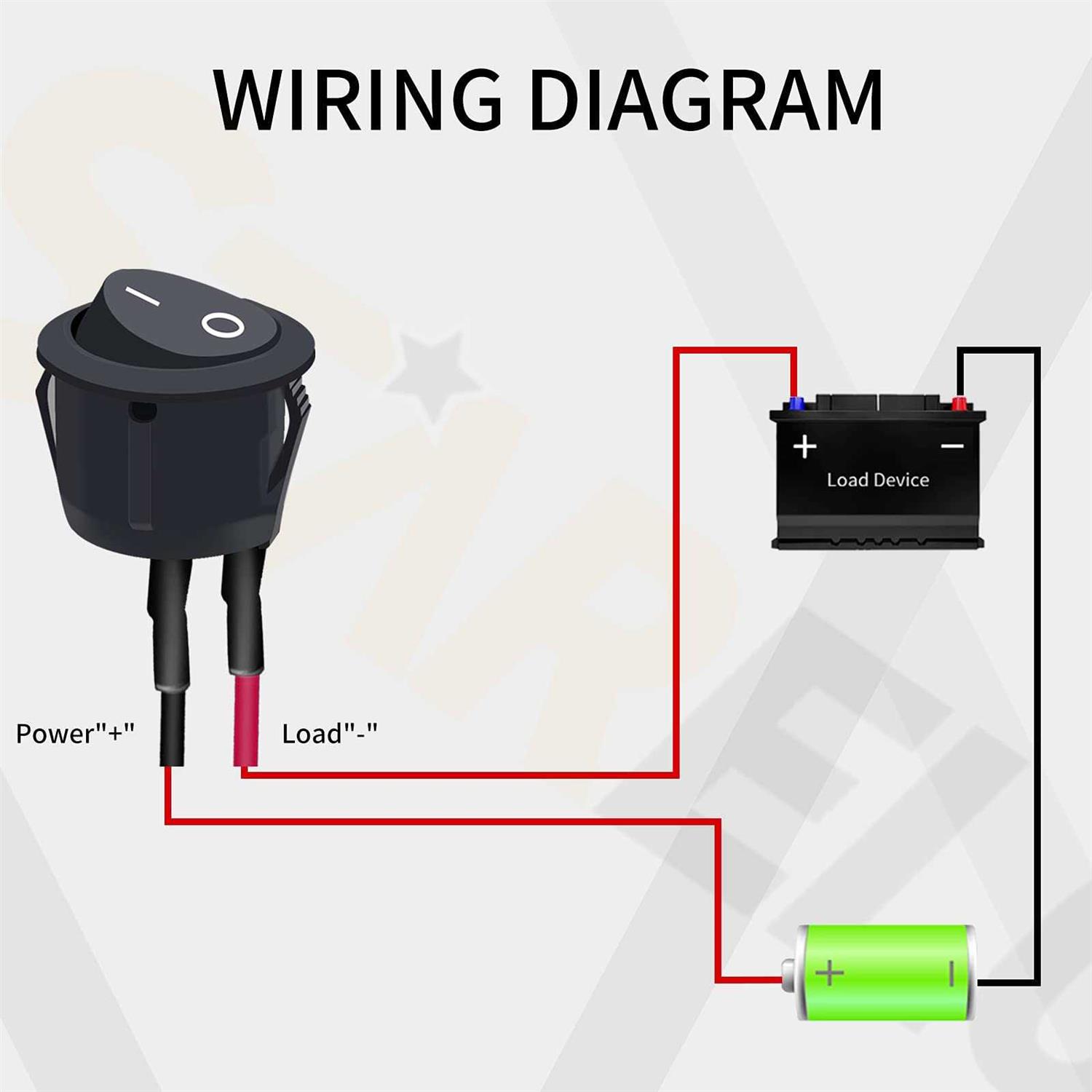 STARELO 10Pcs Round Rocker Switch ON/Off 2Pin KCD1 Latching Toggle SPST Round Type Switch with Wires Pre-Wired - Cheap Fitting