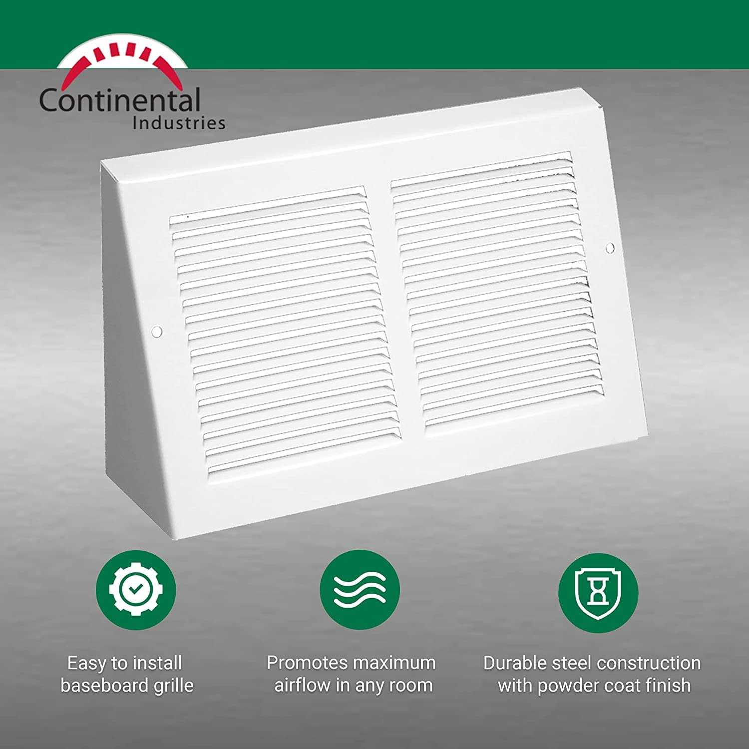 White Triangular Baseboard Grill - Cheap Fitting