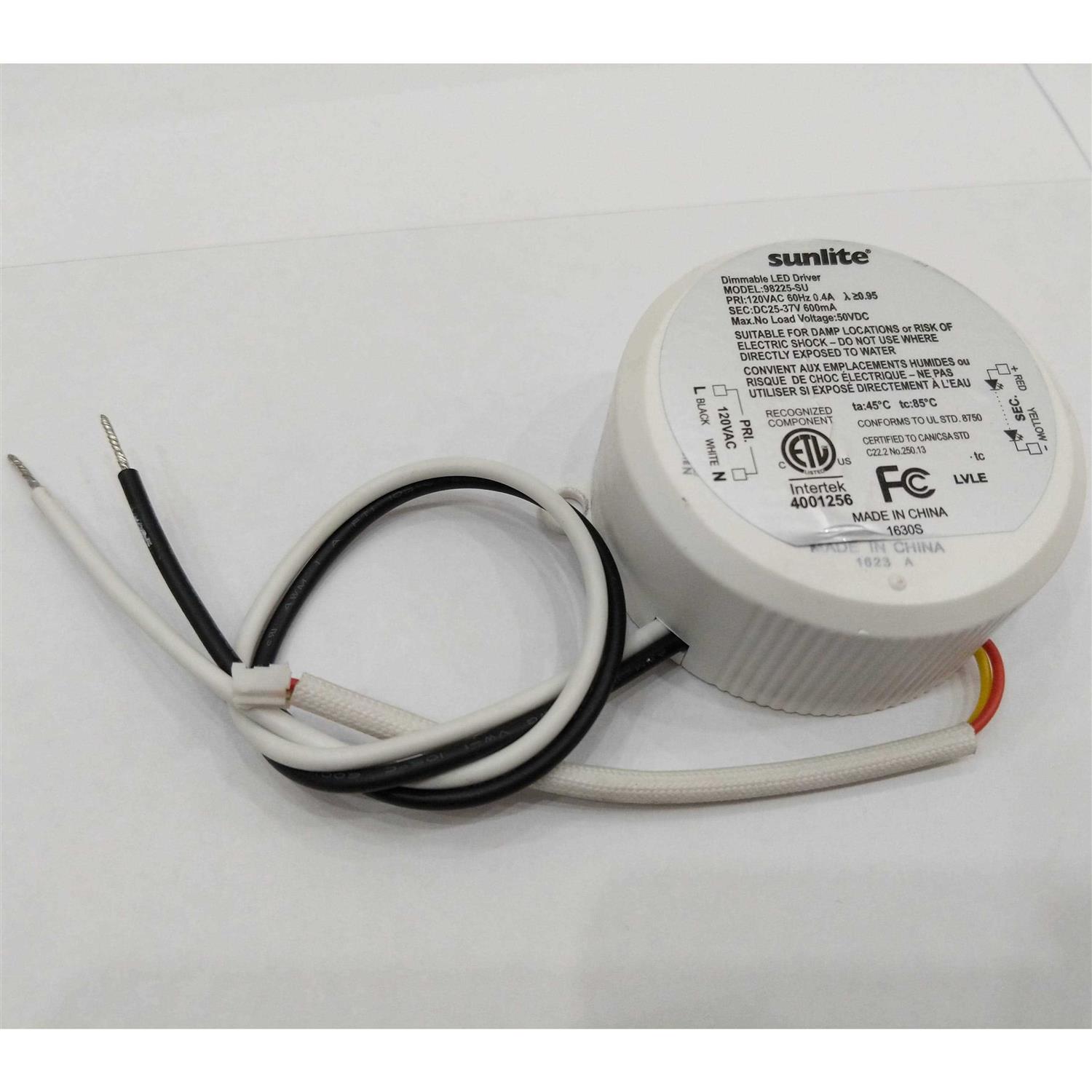Sunlite 600ma Constant Current Dimmable LED Driver Sun 98225-SU - Cheap Fitting