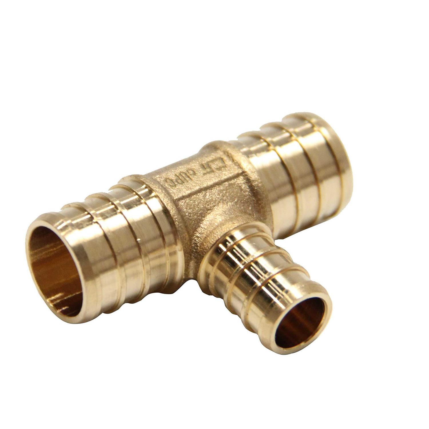 EFIELD 20-Pack EFIELD 3/4 x 3/4 x 1/2 Pex Reducing Tee Brass Barb Crimp Fittings - Cheap Fitting