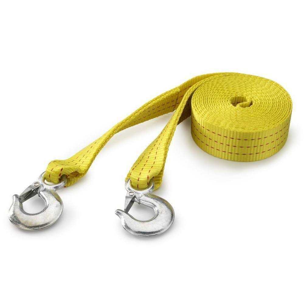Neiko 51005A Heavy-Duty Tow Strap with Hooks, 2 Inches by 20 Feet, Woven Polyester Webbing, and 10,000-Pound Capacity - Cheap Fitting