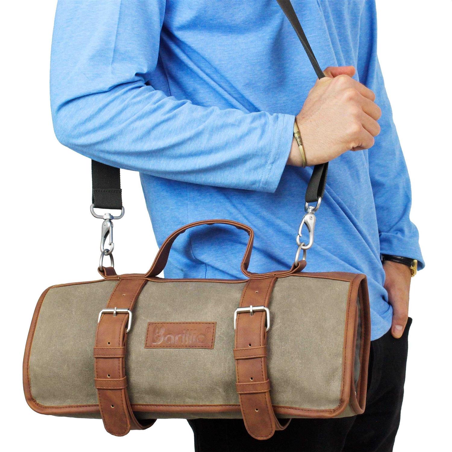 Barillio Bartender Bag Travel Bartender Bag Waxed Canavs Bar Kit Bag for Carrying Bar Tools - Cheap Fitting
