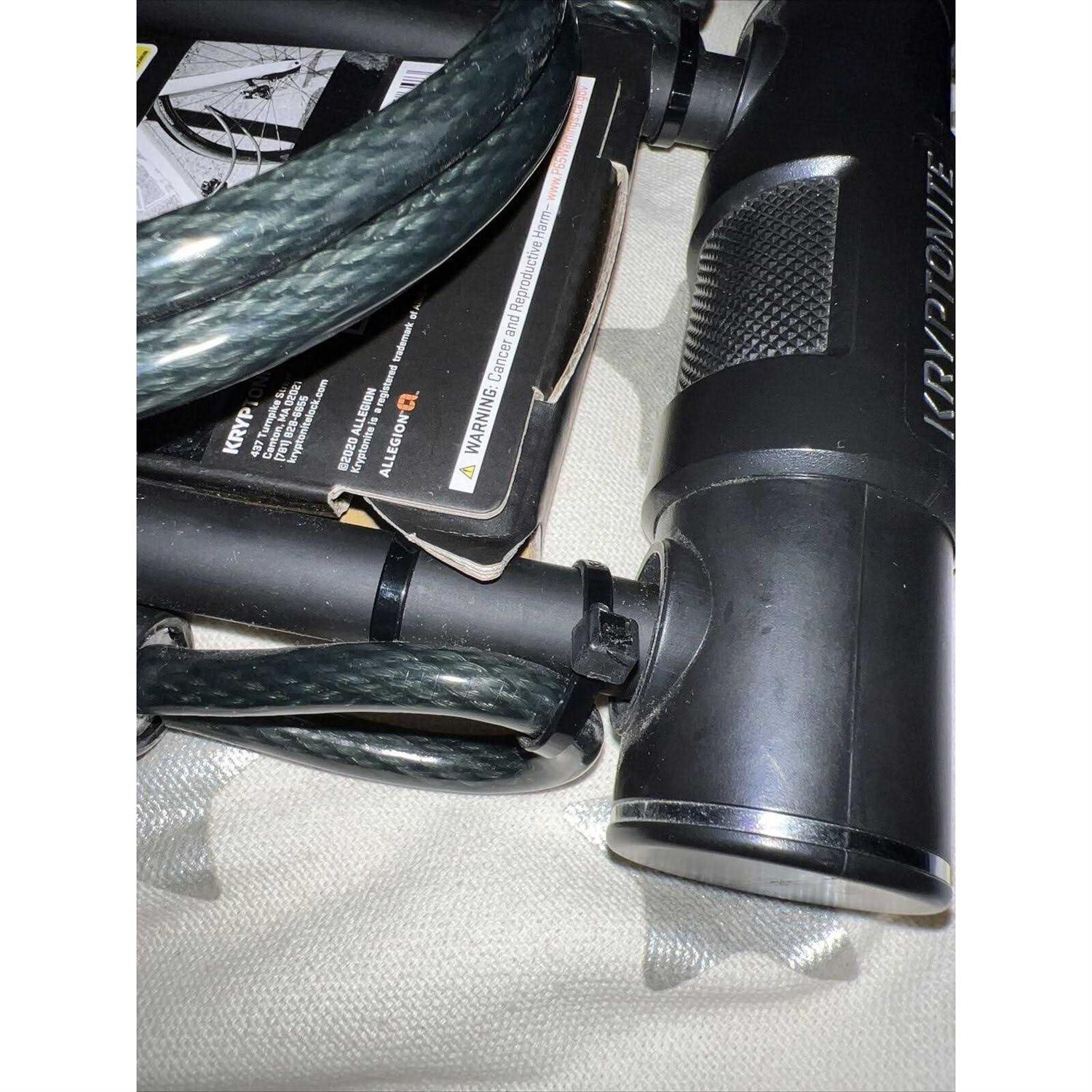 Kryptonite Mini 12mm U-Lock Bicycle Lock & 8mm Looped Bike Security Cable - Cheap Fitting