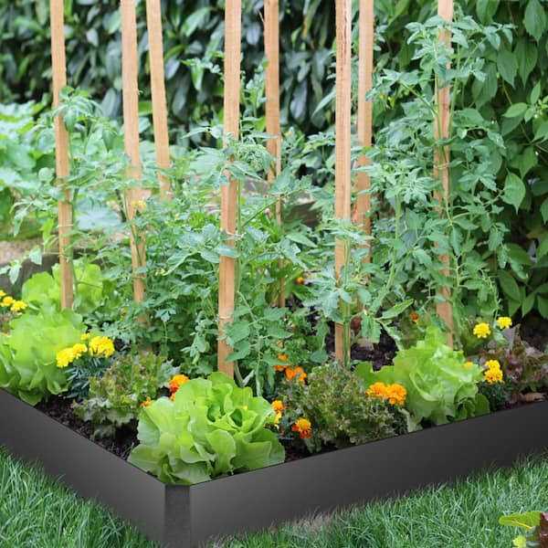 VEVOR 40 in. x 6 in. Landscape Edging Steel Edging Steel Garden Edging Border Lawn Edging - Cheap Fitting