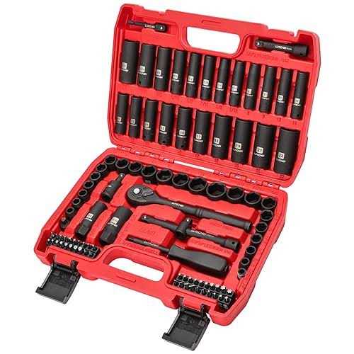 llndei 3/8drive Impact Socket set,standard sae Metric - Cheap Fitting