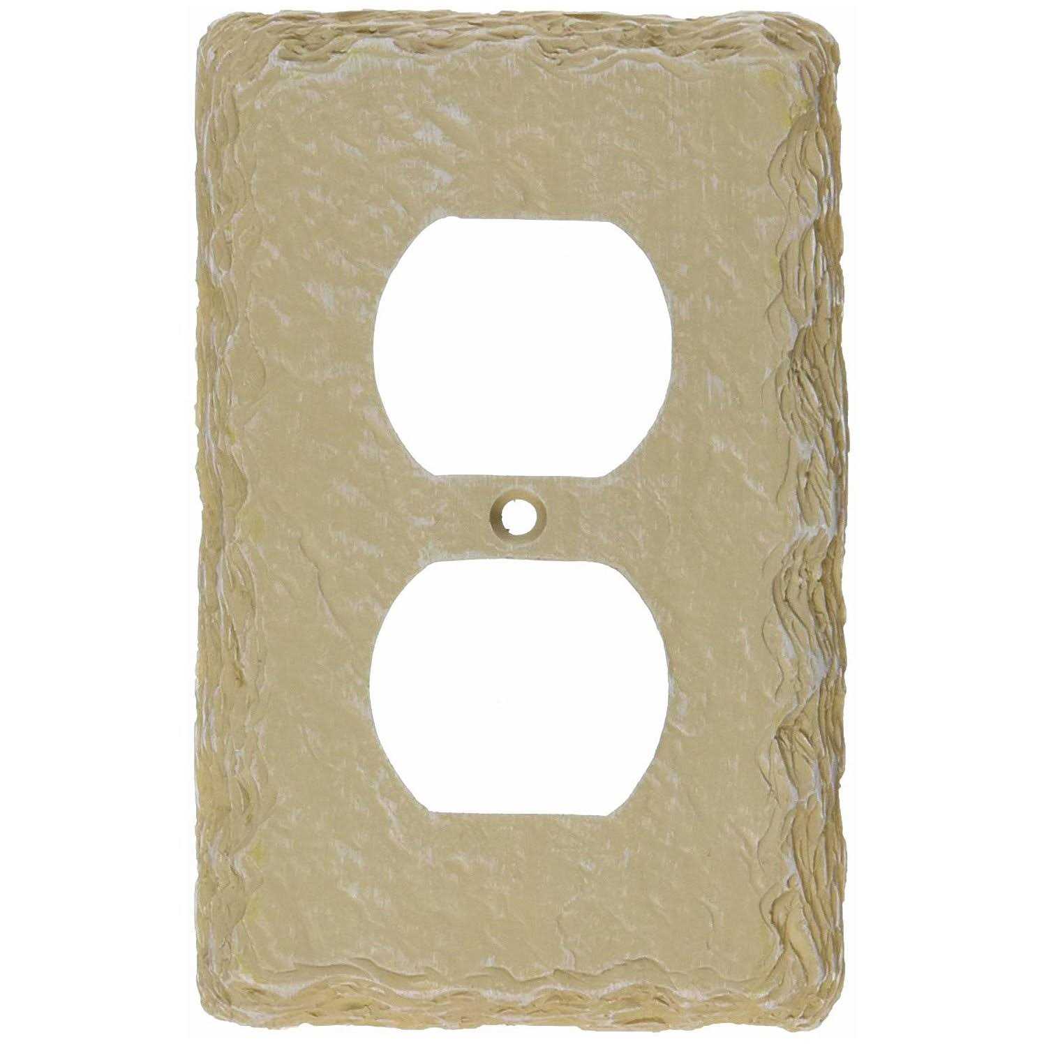 Amerelle 8345DA Faux Slate Wallplate 1 Duplex - Cheap Fitting