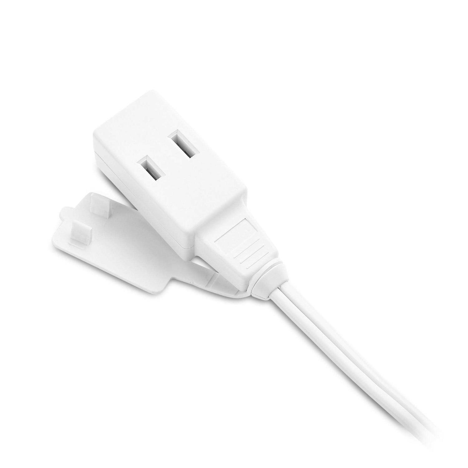 Cable Matters 2-Pack 16 AWG 2 Prong Extension Cord with Tamper Guard - Cheap Fitting