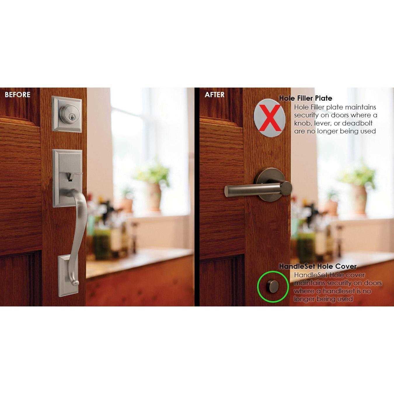 Stone Harbor Hardware Round Handleset Hole Cover Fits 1-3/8 inch to 2-1/4 inch Thick Doors - Cheap Fitting