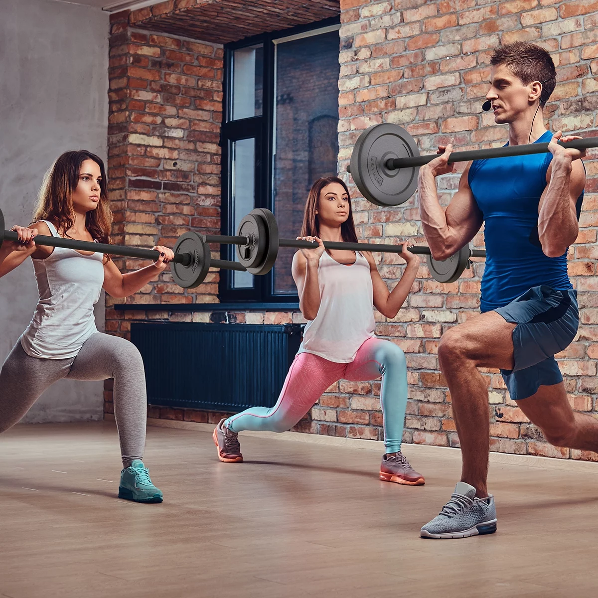 Pithage 45 lbs Barbell Weight Set Adjustable Weights Lifting for Home Gym Fitness, Rubber - Cheap Fitting