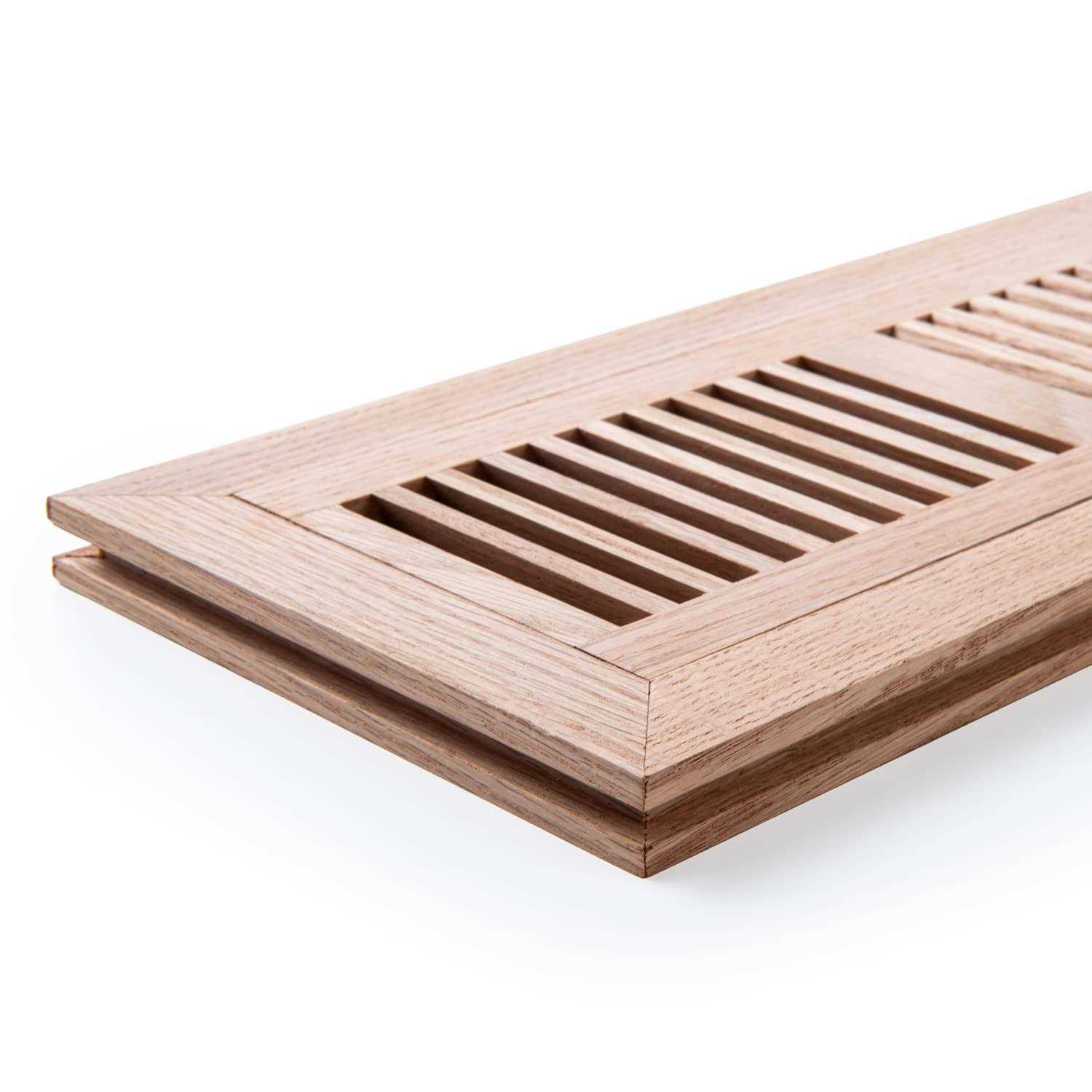 Razo White Oak Wood Flush Mount Floor Register Vent Cover - Cheap Fitting