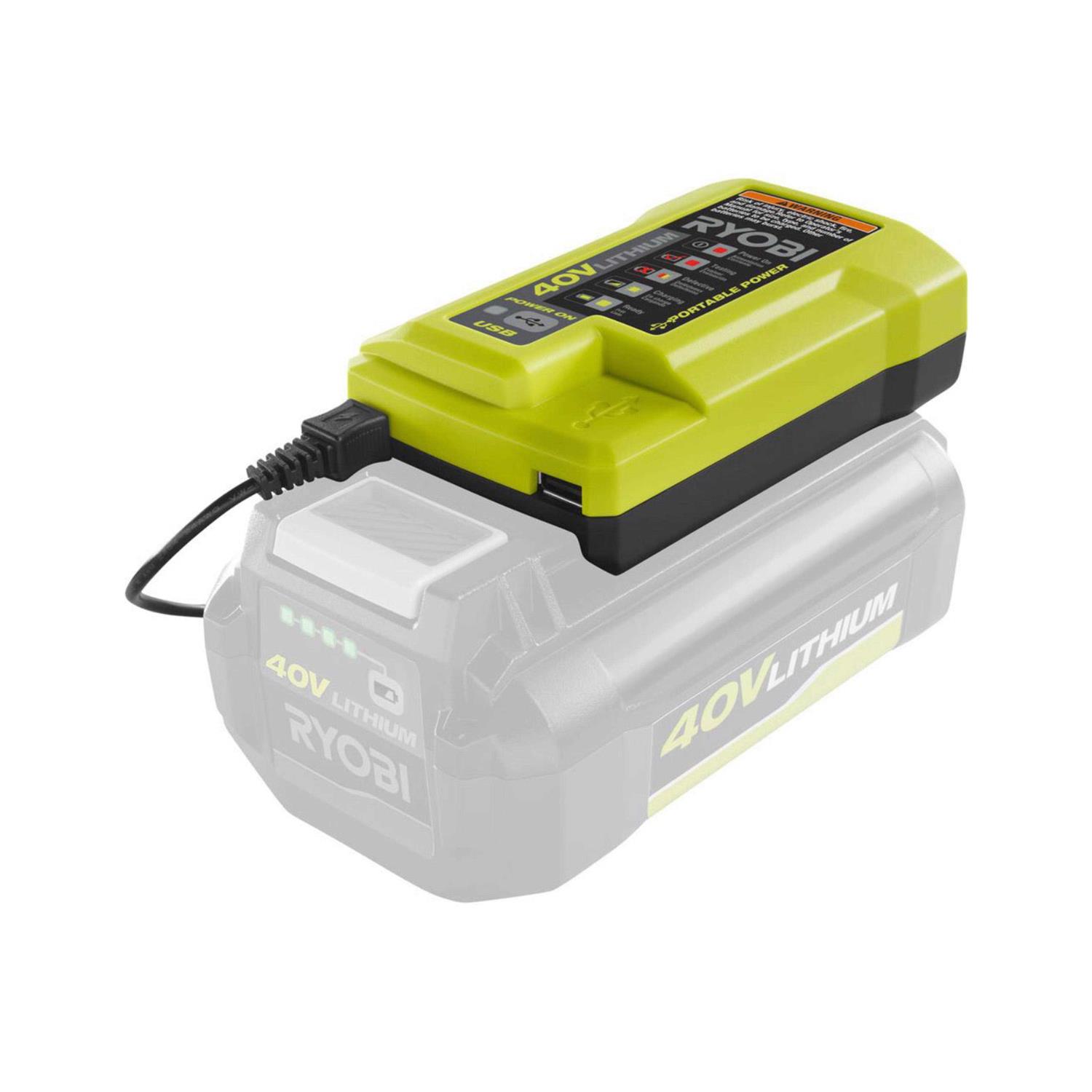 Ryobi 40v Lithium-Ion Charger with USB Port - Cheap Fitting