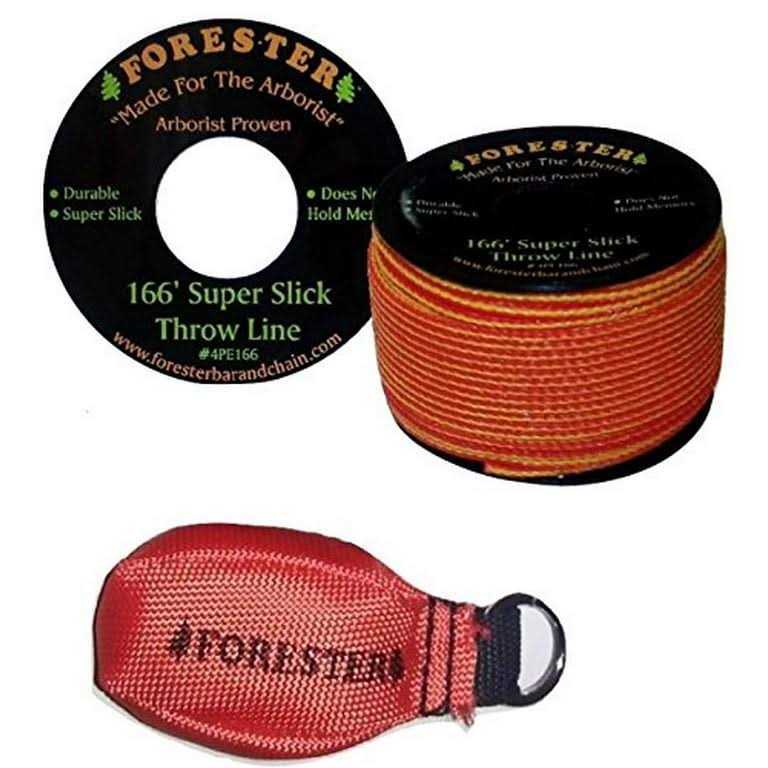 FORESTER Arborist Throw Line Kit Ultra Slick 100% Polyester Rope with Weighted Throw Bag - Cheap Fitting