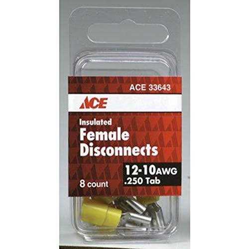 Ace 12-10 AWG AWG Insulated Wire Female Disconnect Yellow 8 pk - Cheap Fitting