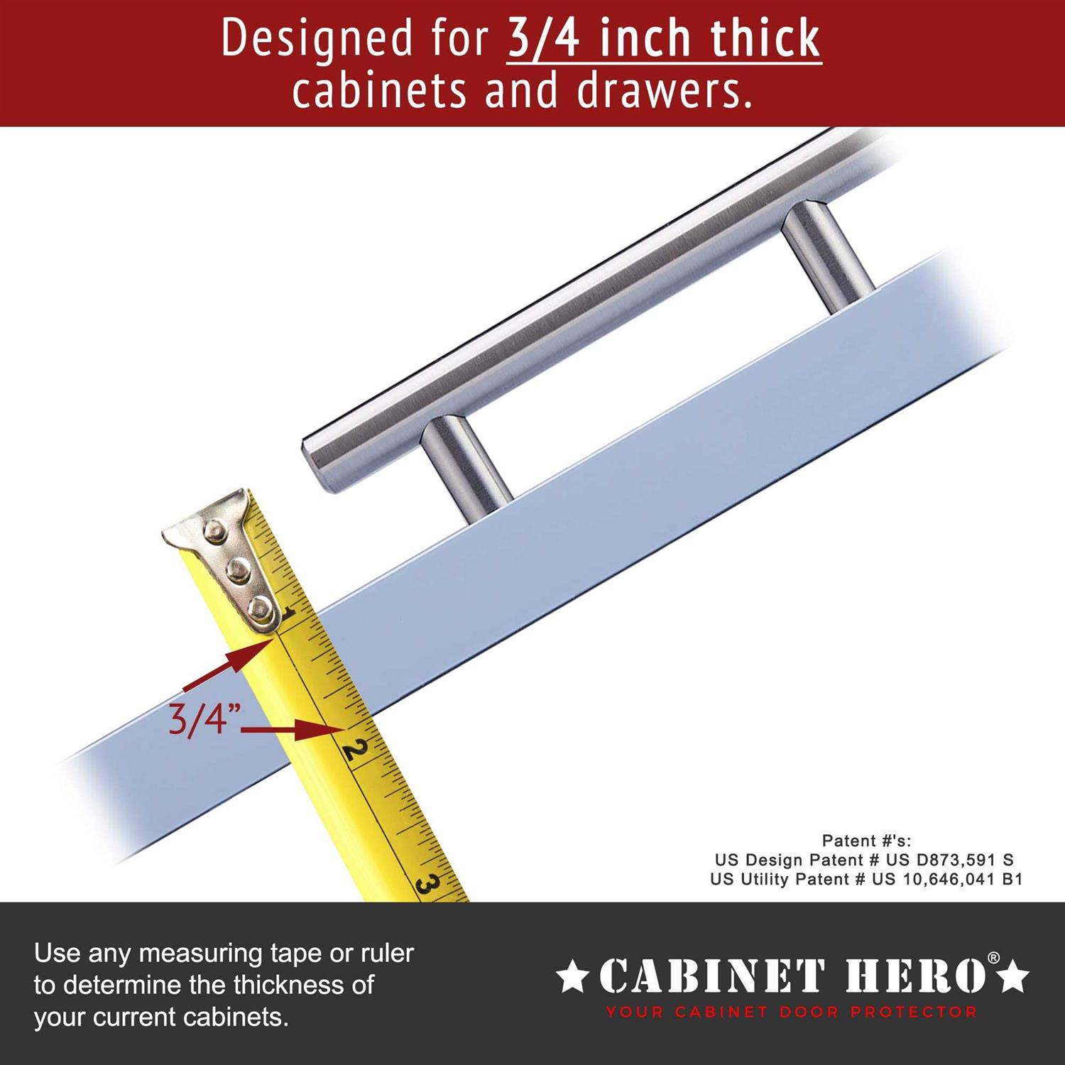 Cabinet HERO Slimline Slip on Cabinet Door Protector Edge Guard - Cheap Fitting