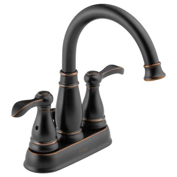 Delta Porter Handle Centerset Bathroom Faucet Bronze - Cheap Fitting