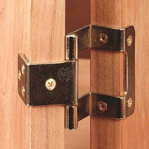 Highpoint Non-Mortise 270 Degree Hinges Bright Brass Pair - Cheap Fitting