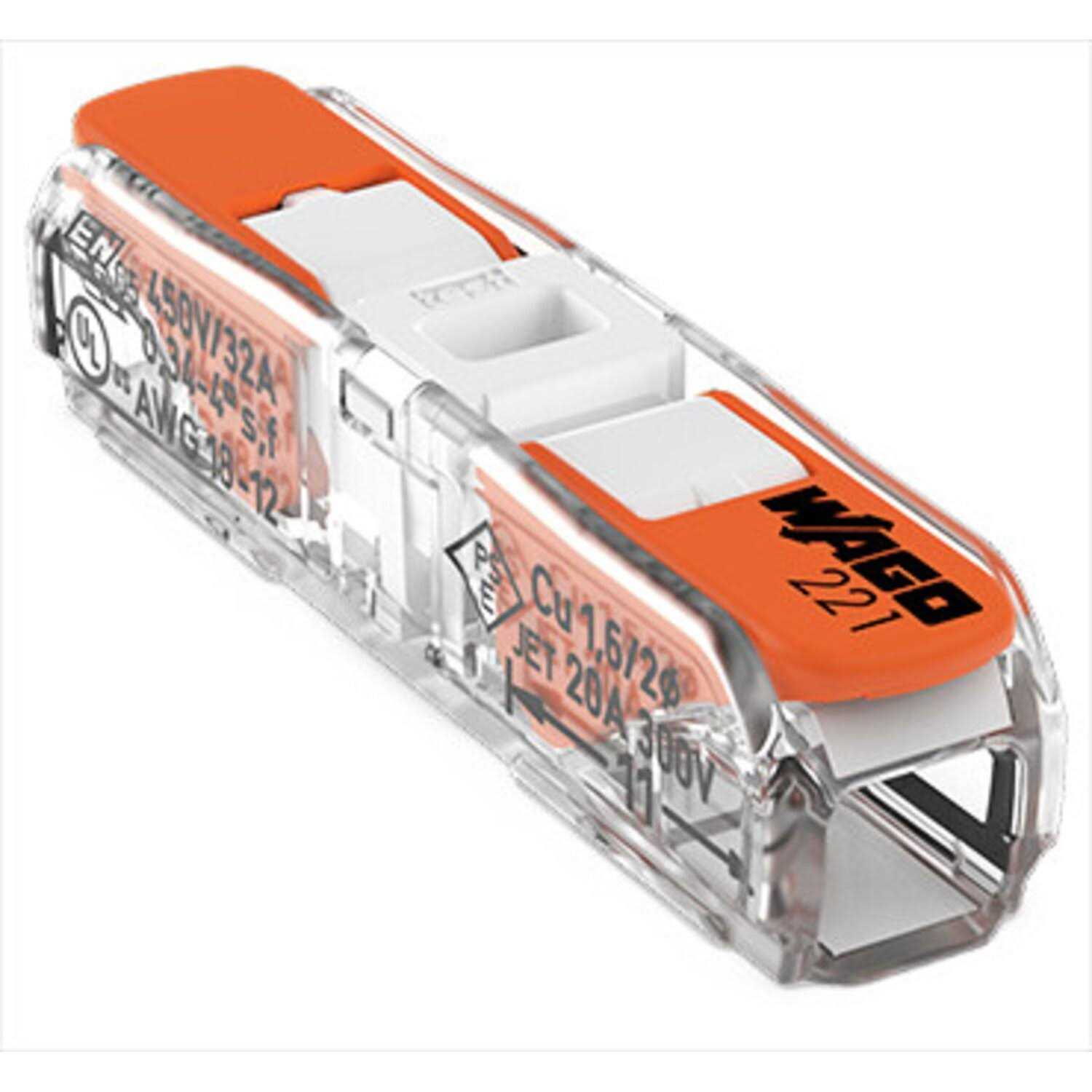 WAGO 221-2401 Inline Splicing Connector with Lever - Cheap Fitting