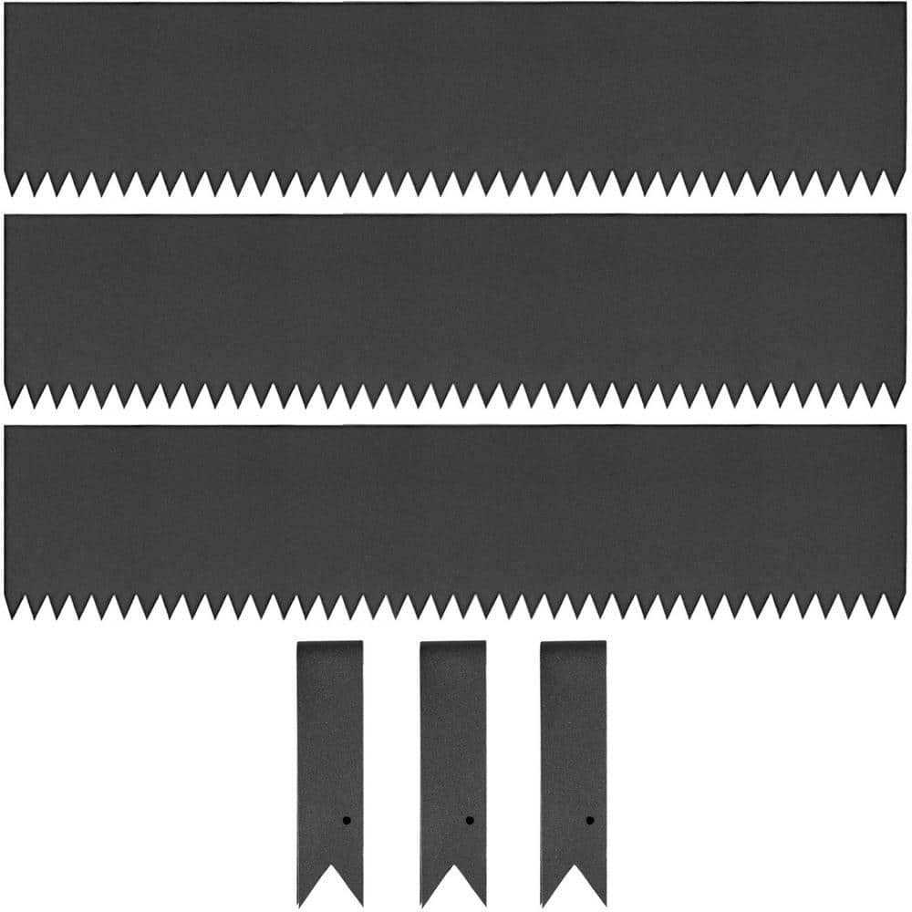 VEVOR 40 in. x 6 in. Landscape Edging Steel Edging Steel Garden Edging Border Lawn Edging - Cheap Fitting