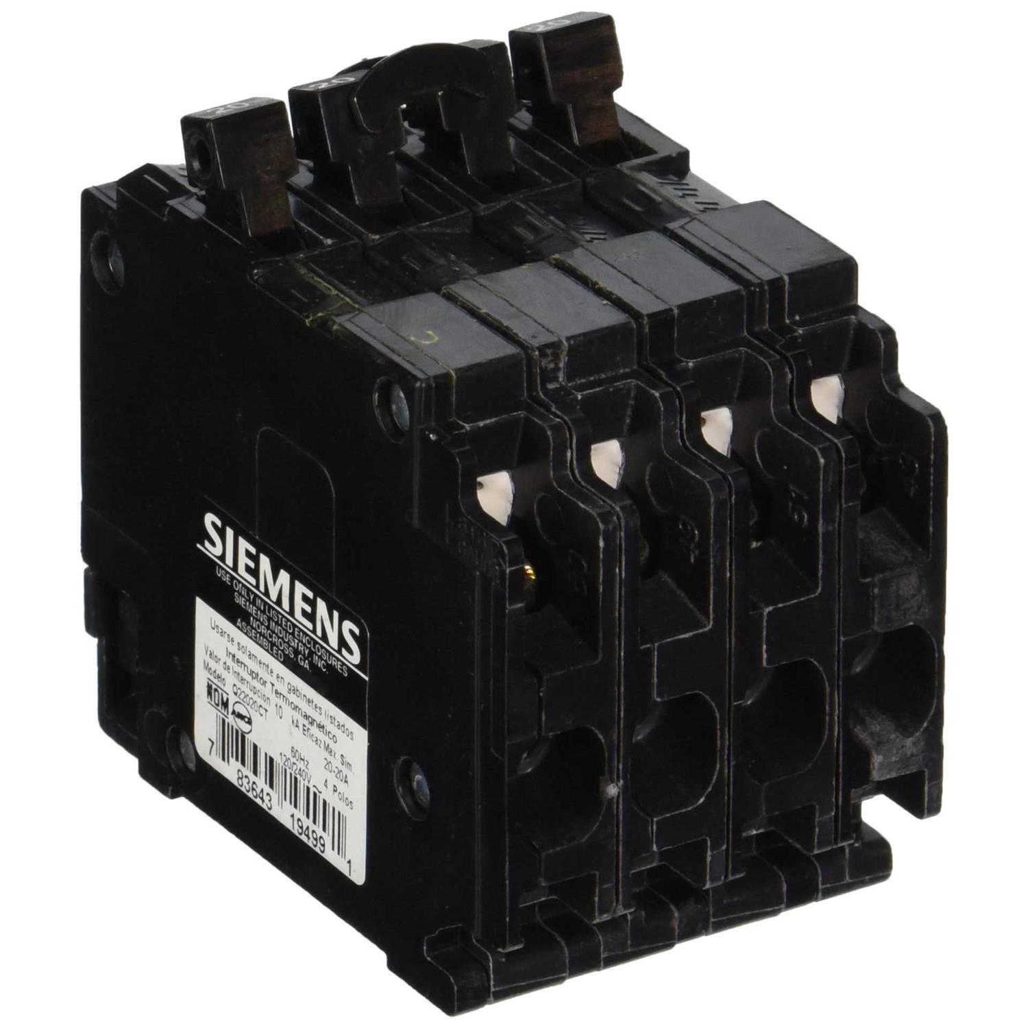 Siemens Q22020CT Quad Circuit Breaker - Cheap Fitting