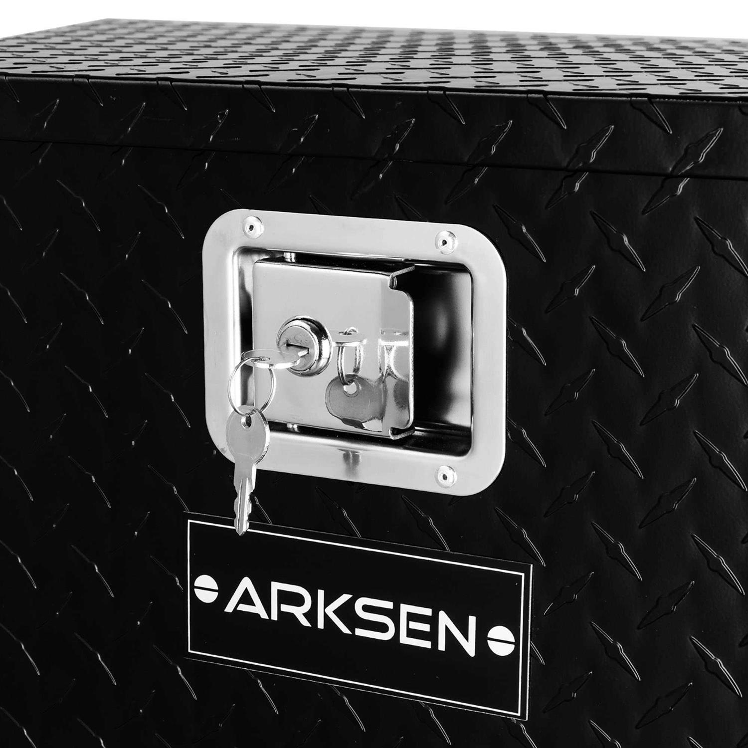 Arksen Diamond Plate Aluminum Trailer Tongue Box Pickup Truck Tool Box Storage Organizer With Lock Key - Cheap Fitting