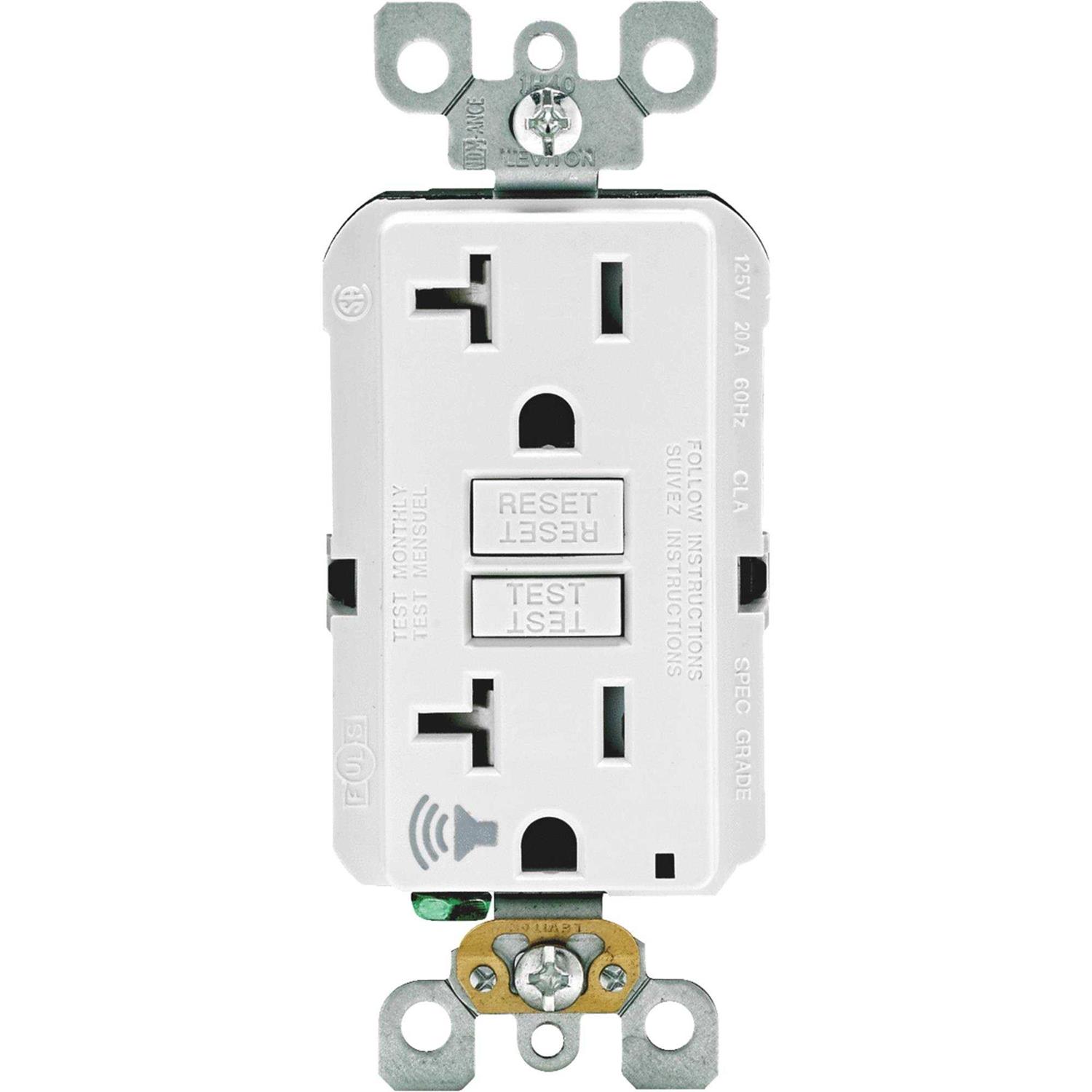 Leviton GFTA2-W SmartlockPro Self-Test Slim GFCI with Audible Trip Alert - Cheap Fitting