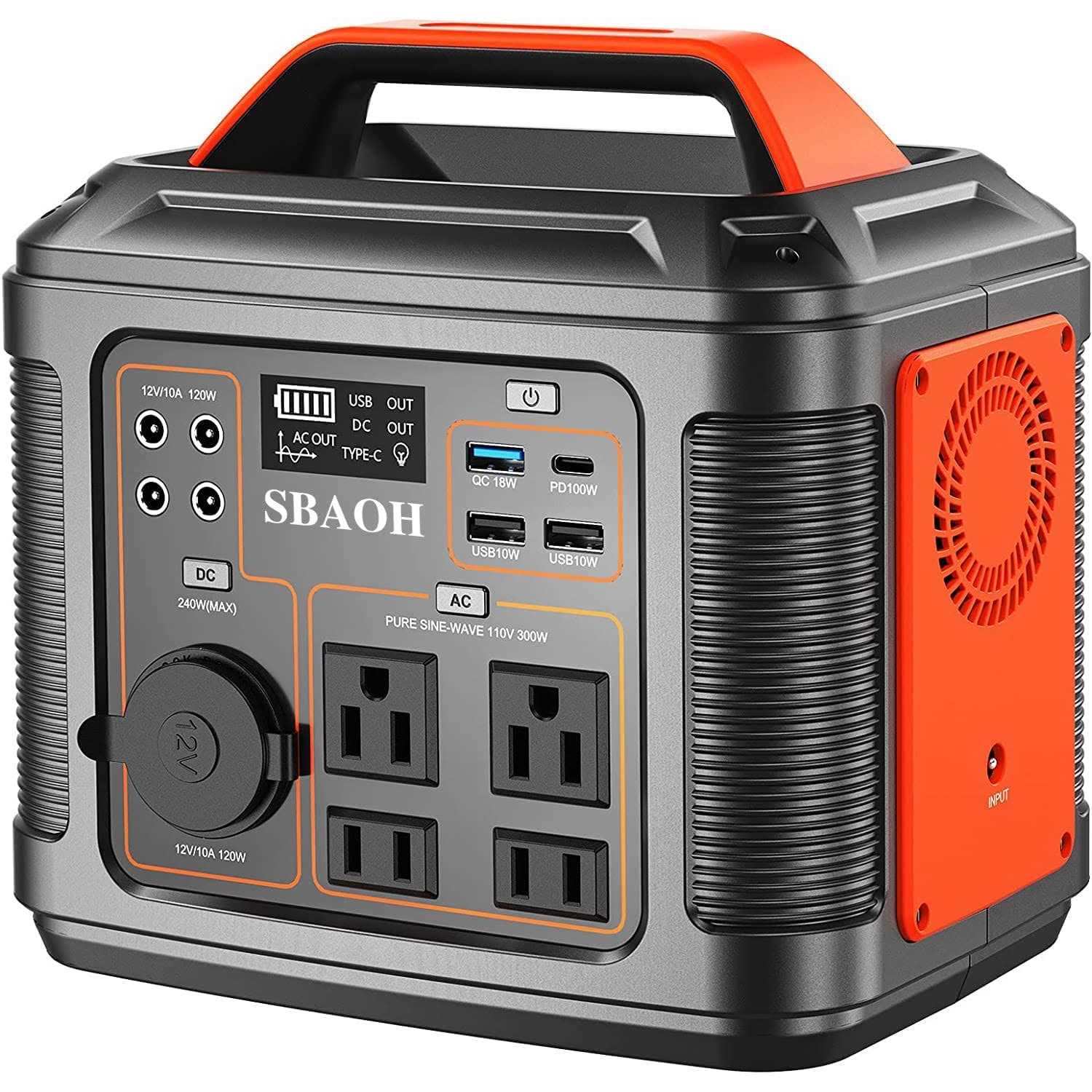 SBAOH Portable Power Station 300W 296Wh Solar Generator Quick Charge - Cheap Fitting