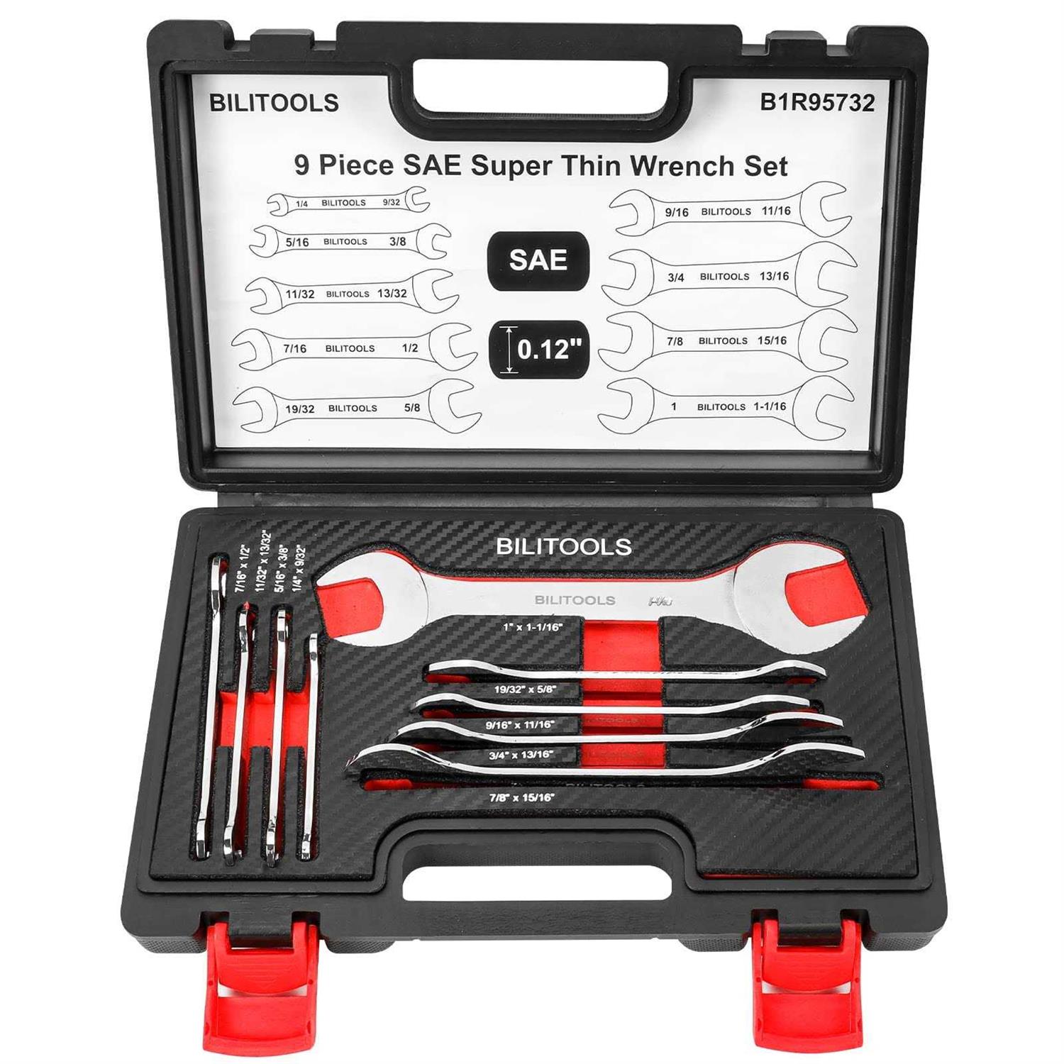 BILITOOLS Super Thin Open End Wrench Set 9 Piece - Cheap Fitting