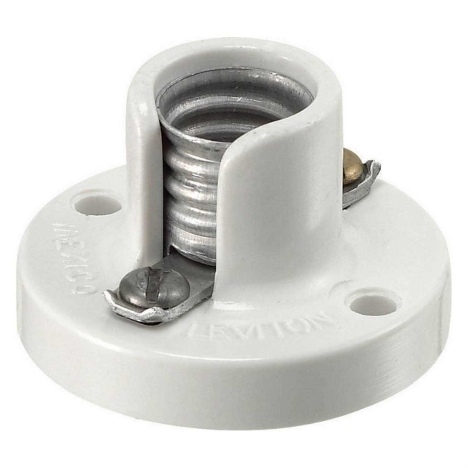 Leviton 10028 Candelabra Base, One-Piece, Keyless, Incandescent, Urea Lamphol… - Cheap Fitting