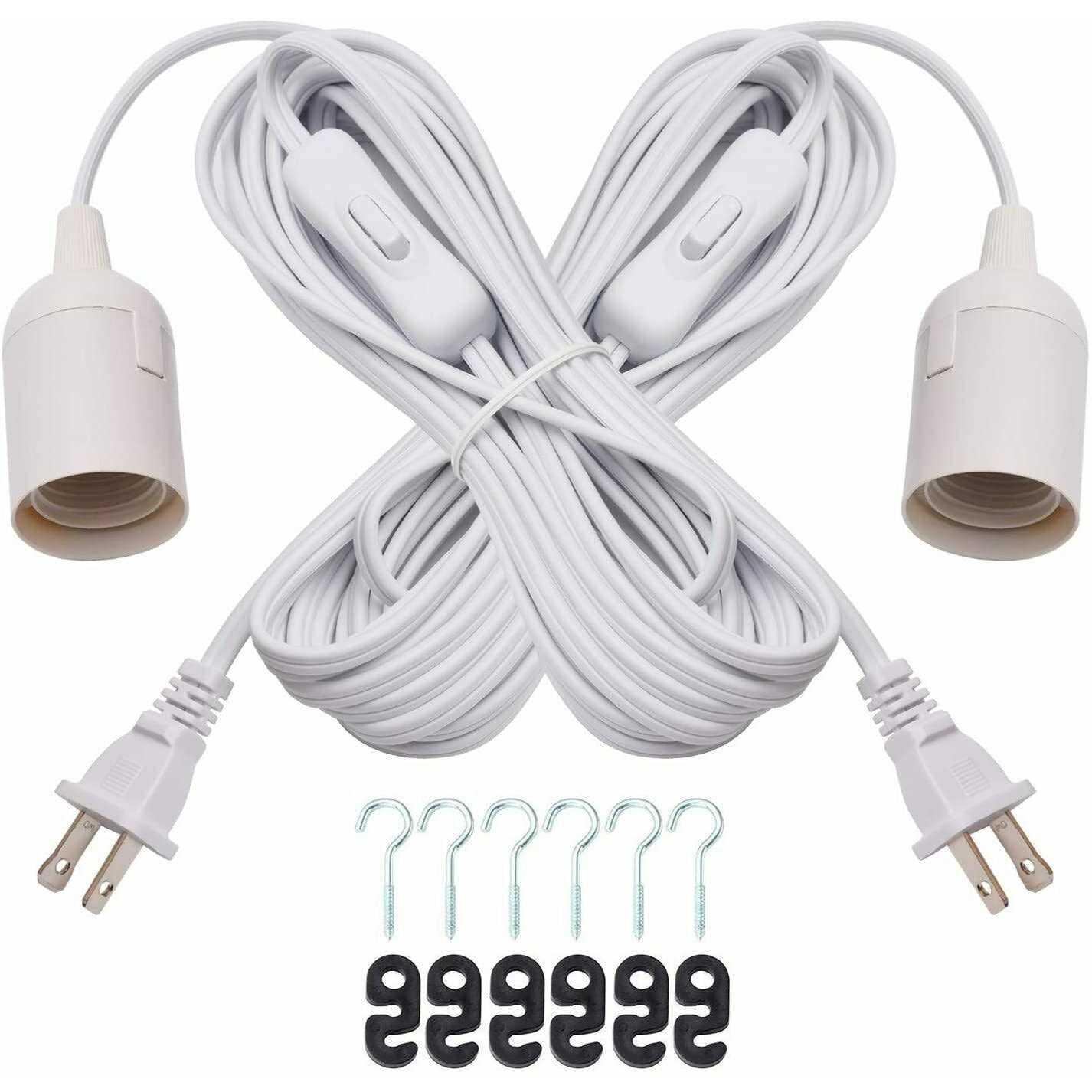 Jackyled Extension Hanging Lantern Cord Cable UL 360w with E26 E27 Socket On/Off Button Pendant Lighting - Cheap Fitting