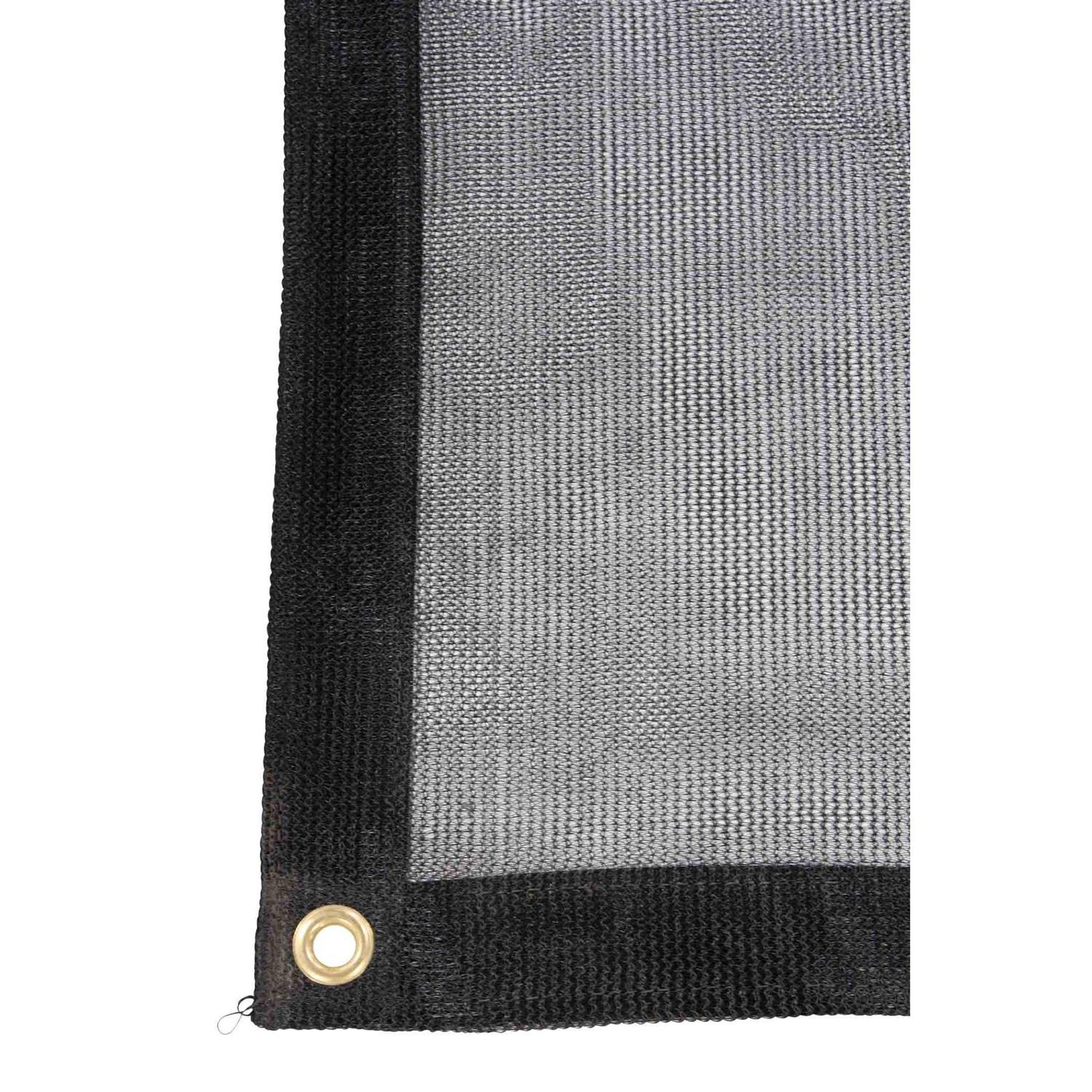 Mytee Products Black Heavy Duty 6 Oz 70% Shade Mesh Tarps with Grommets ROLL-Off - Cheap Fitting