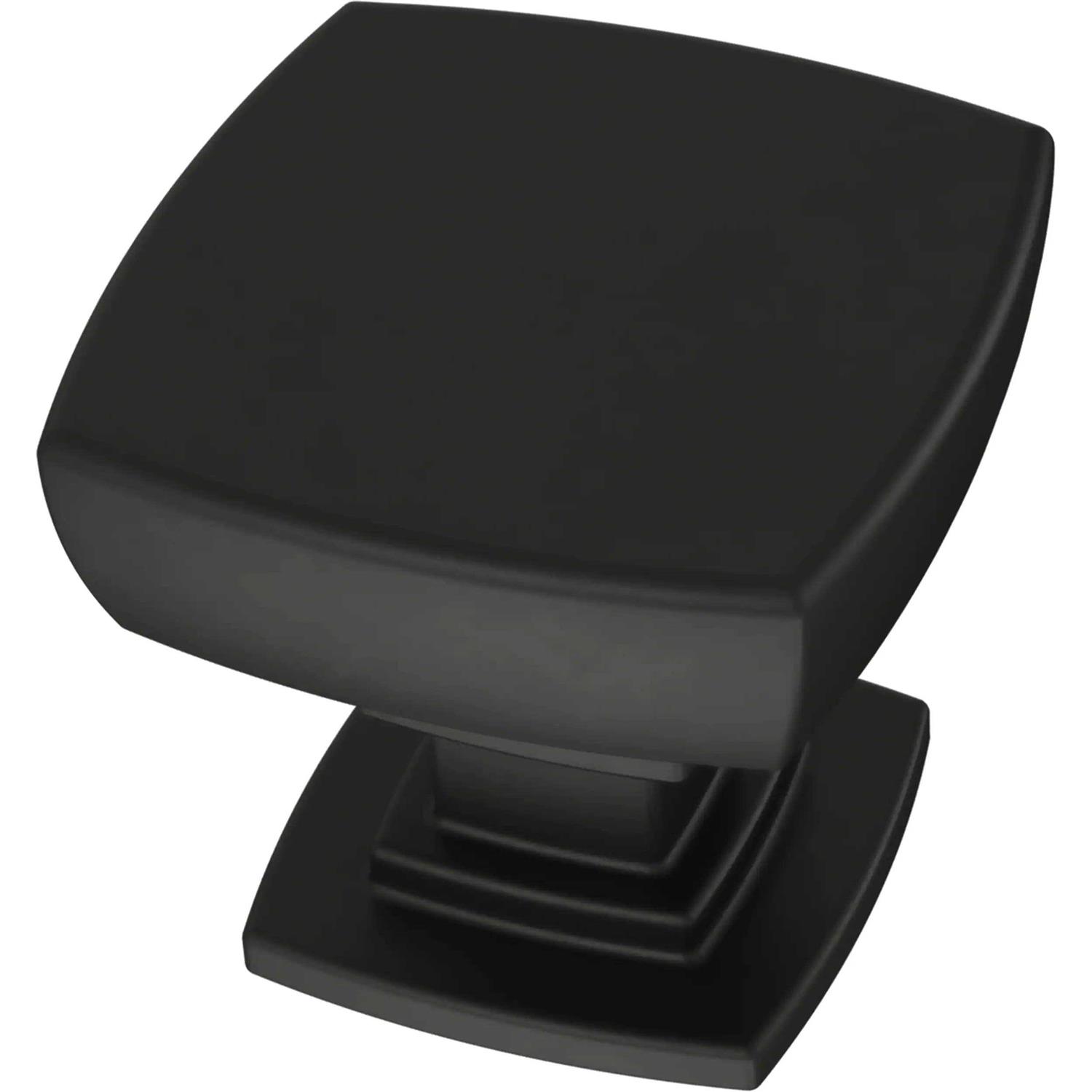 Franklin Brass Parow 1-1/8-in Matte Black Square Cabinet Knob P29542K-FB-C - Cheap Fitting