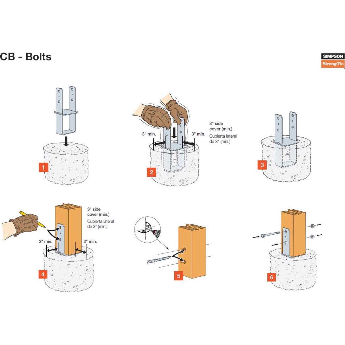 Simpson Strong-Tie CB88 8 x 8 Column Base - Cheap Fitting