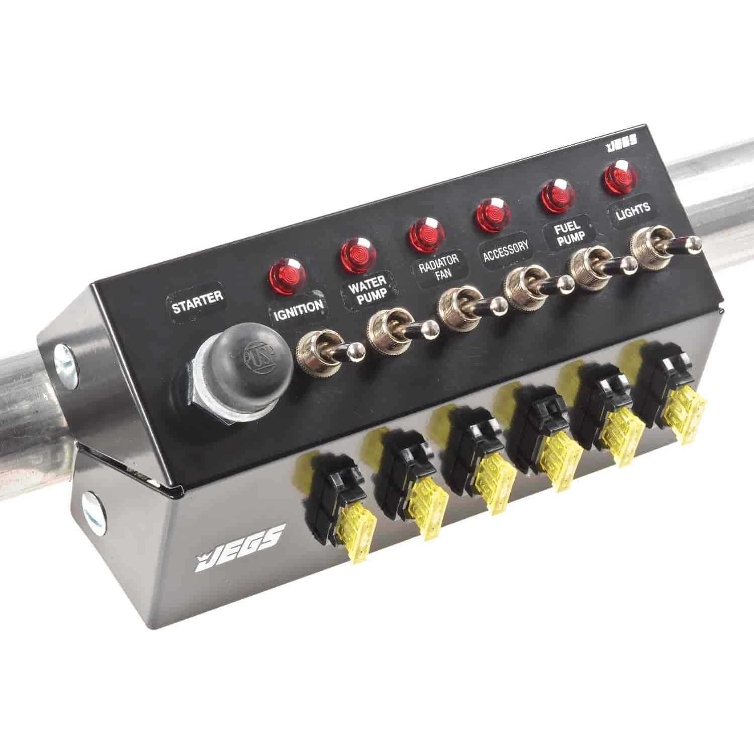 JEGS 11080 Roll Cage Mounted Race Car Switch Panel Kit - Cheap Fitting