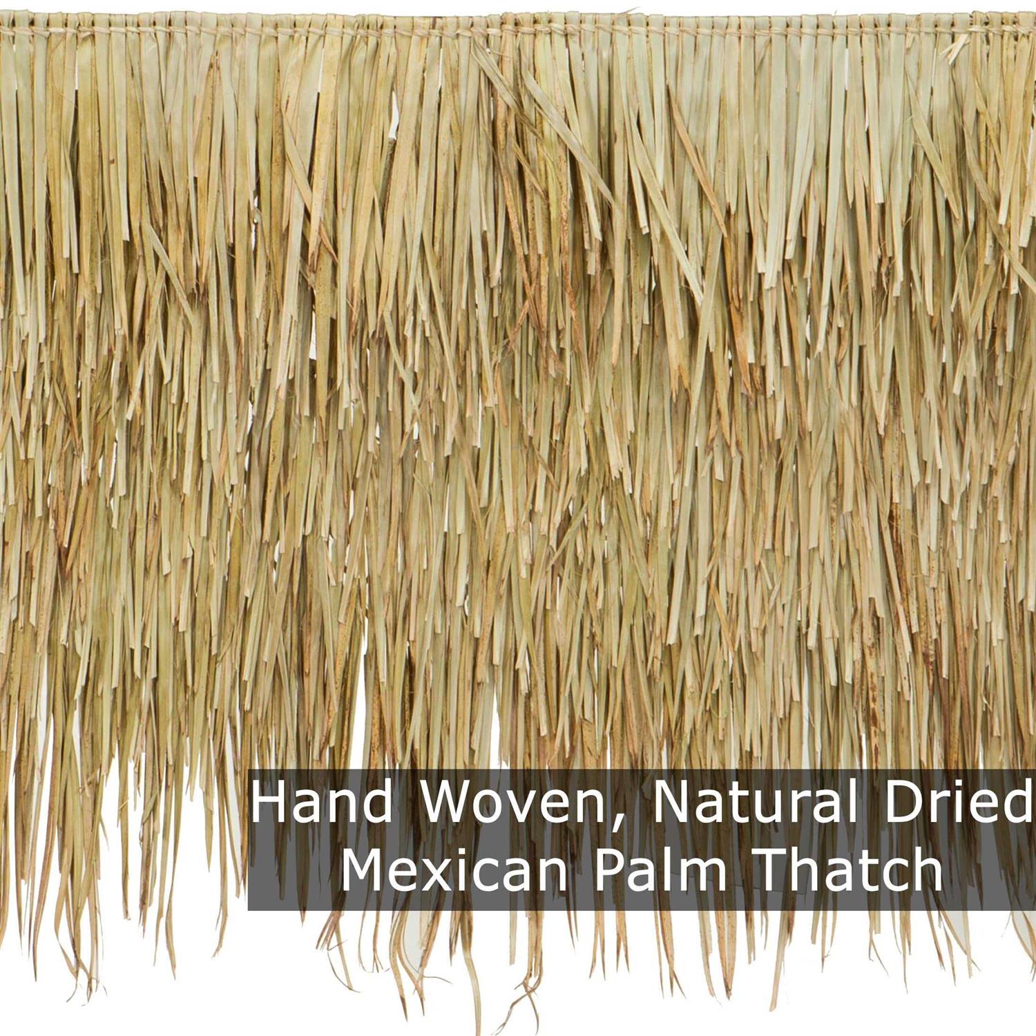 Forever Bamboo Mexican Palm Thatch Runner Roll Straw Roof Duck Blind Grass 35 H x 8′ L - Cheap Fitting