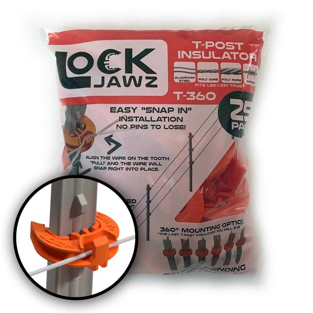 LockJawz T-Post Fence Insulator - Cheap Fitting