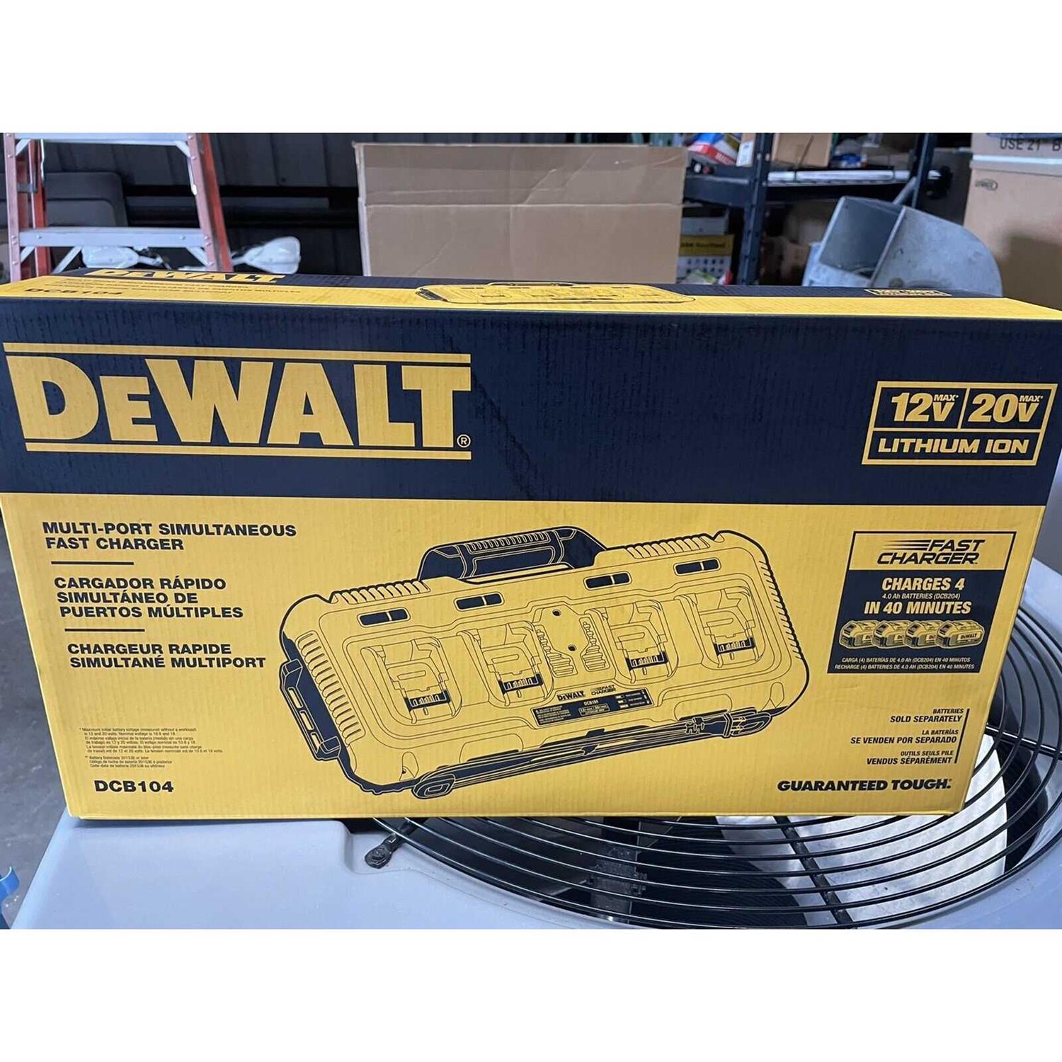 DEWALT 4 Port Charger & Four 2Ah Batteries Starter Kit – DCB104D4 - Cheap Fitting