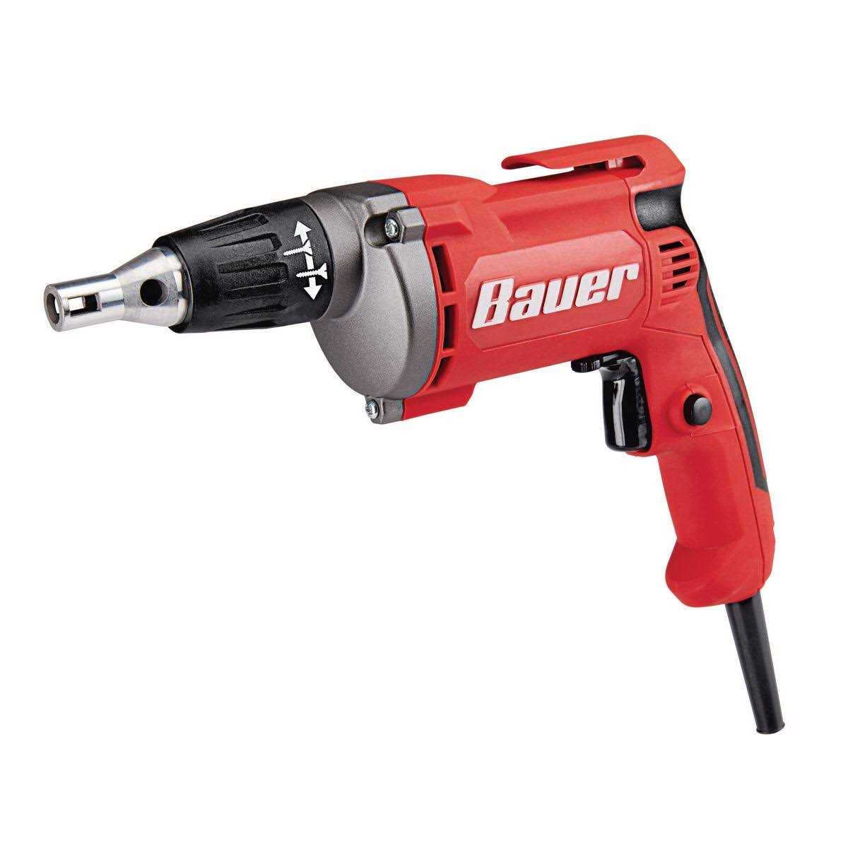 Bauer 5 Amp Variable Speed Drywall Screwdriver with Adjustable Nosepiece - Cheap Fitting