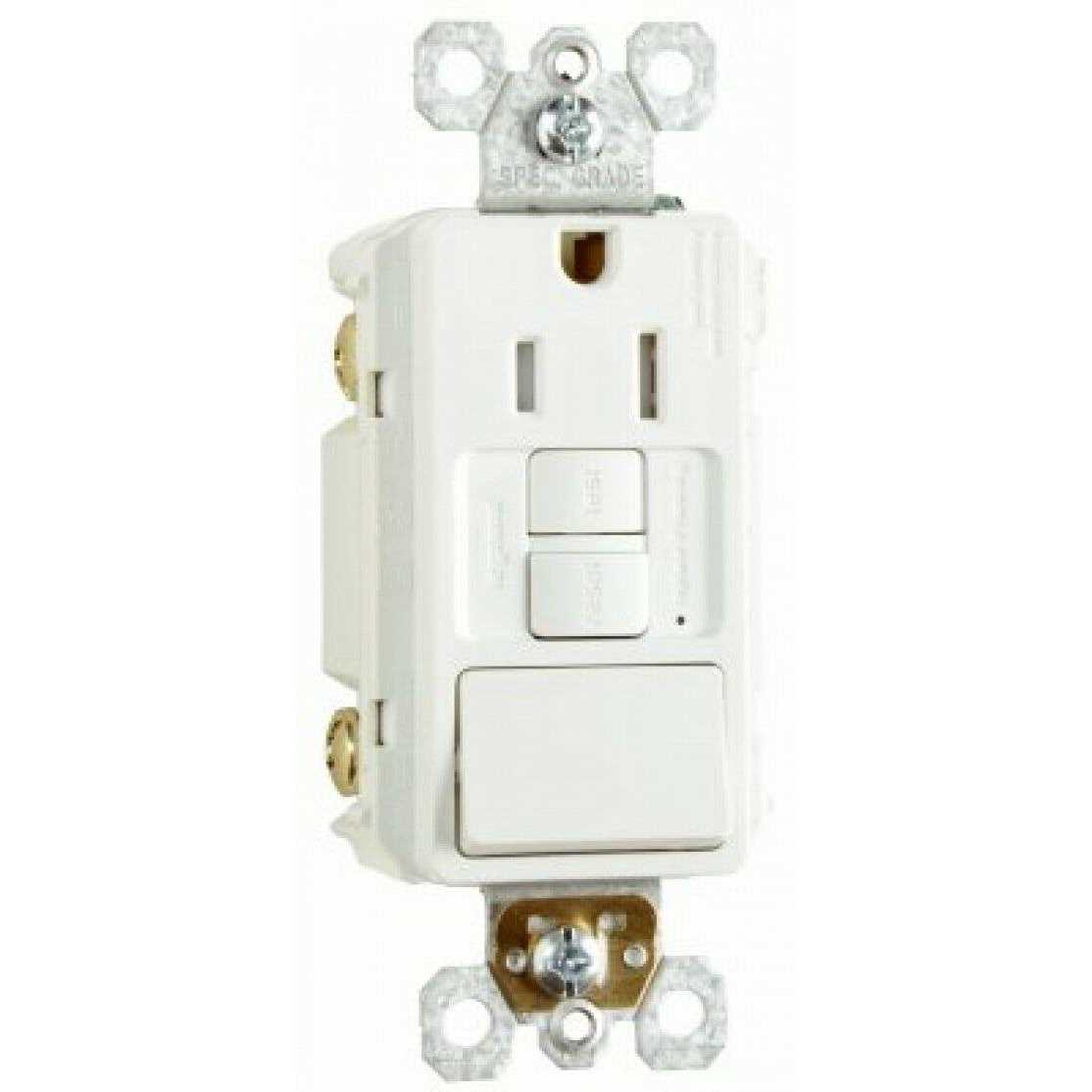 Pass Seymour 1597SWTTRWCCD4 GFCI Receptacle/Single-Pole Switch - Cheap Fitting