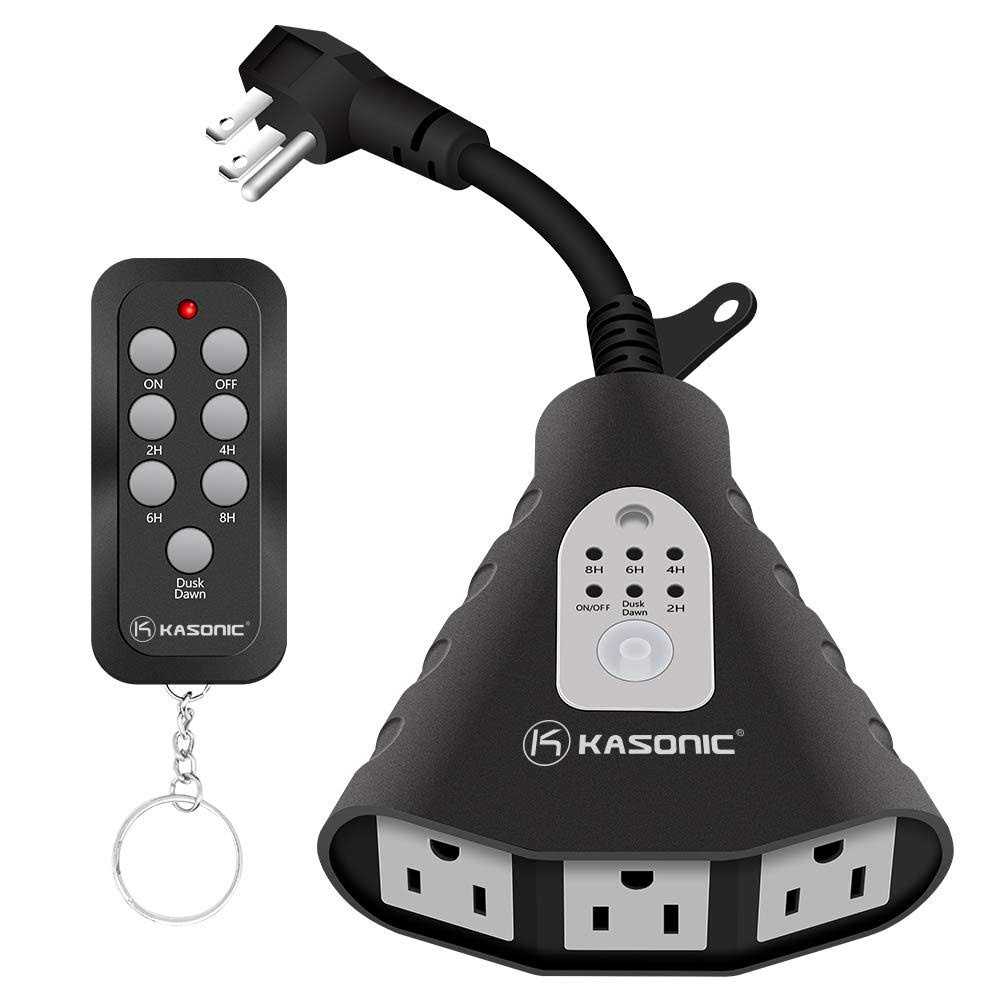 K Kasonic Kasonic Outdoor Light Timer Waterproof Plug in Sensor Outlet Timer Switch - Cheap Fitting