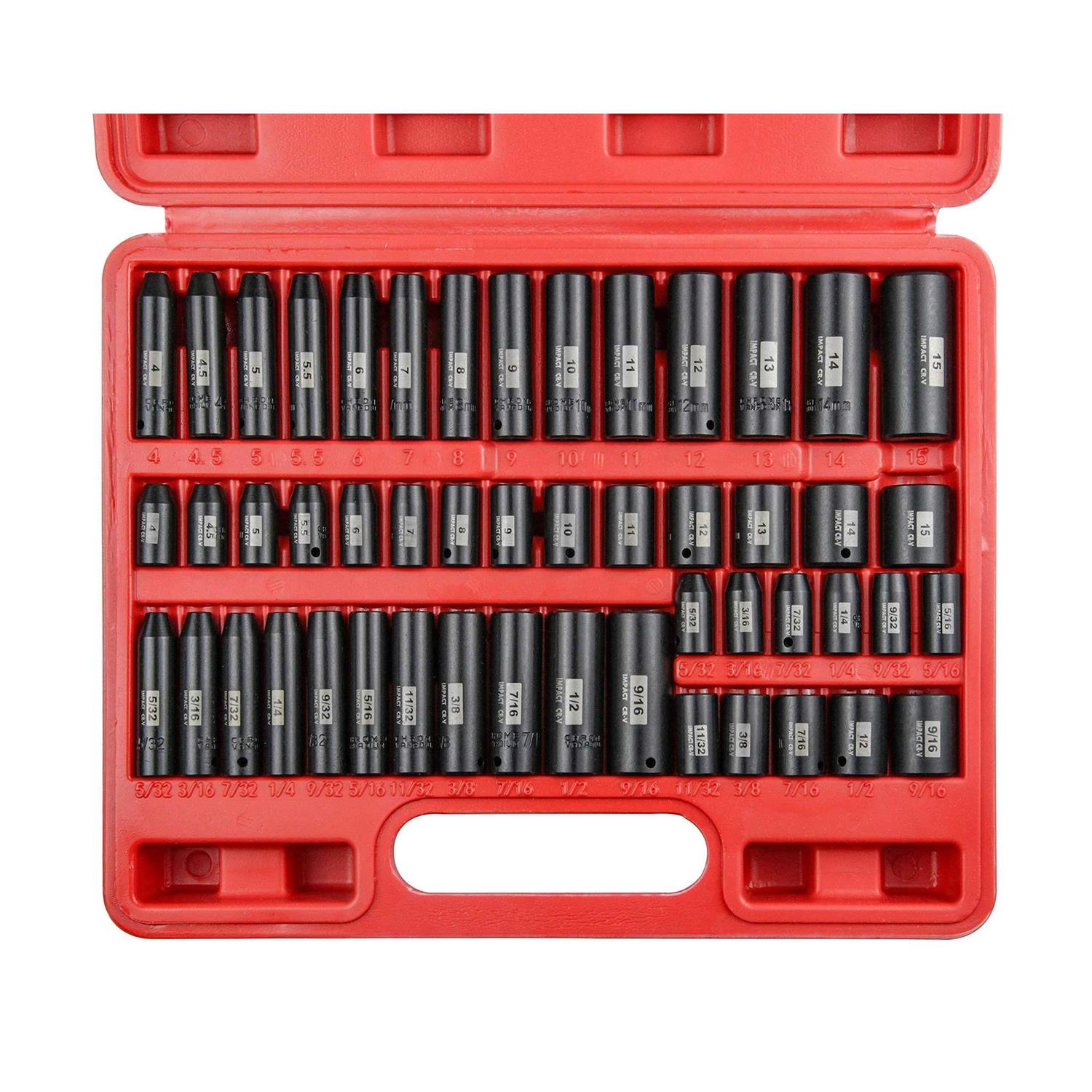 Seketman 50-piece 1/4 Inch Drive Deep And Shallow Impact Socket Set - Cheap Fitting