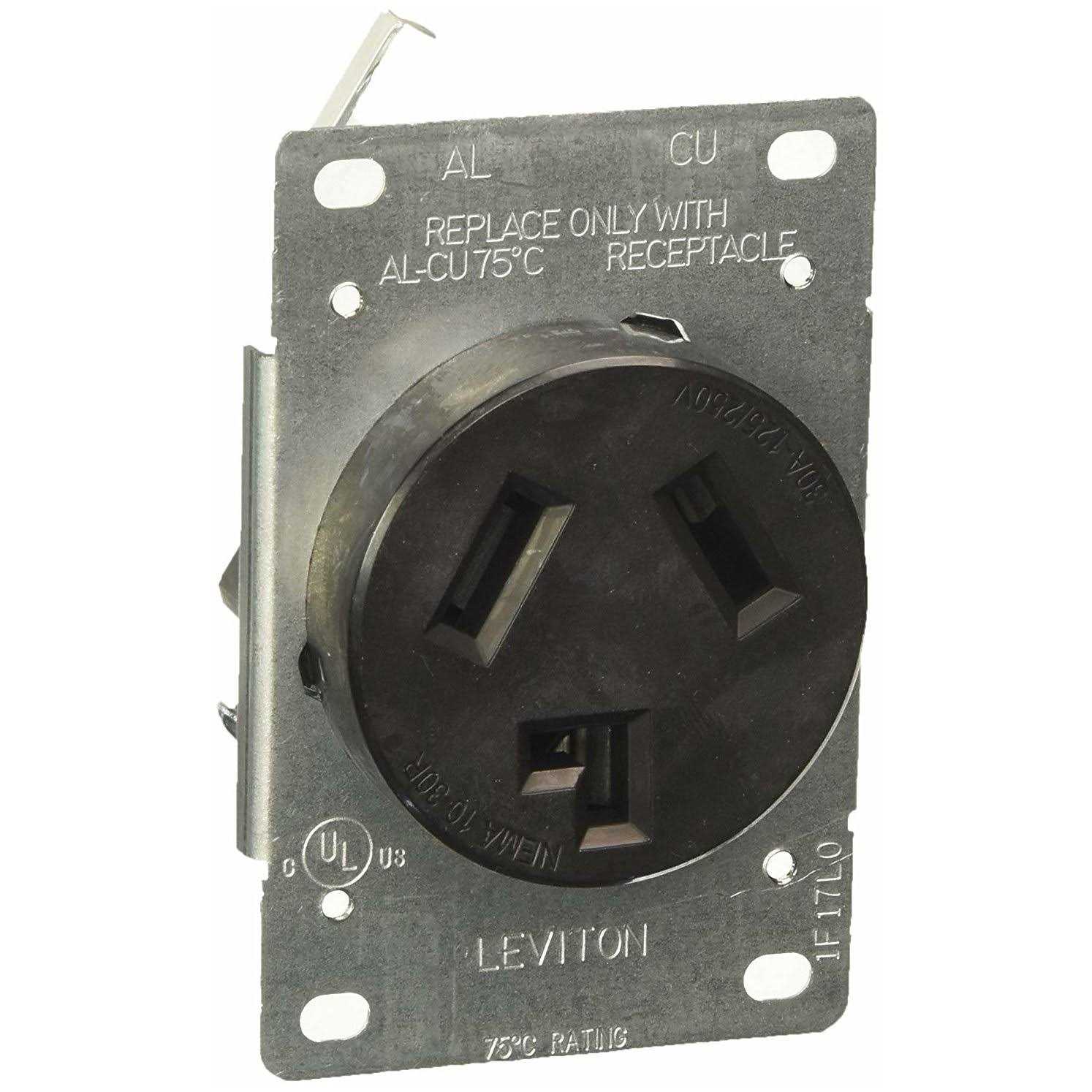 Leviton Single-Flush Dryer Receptacle - Cheap Fitting