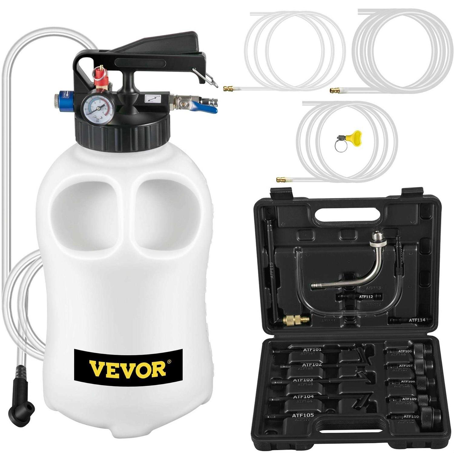 VEVOR Transmission Fluid Pump 2 Way Manual ATF Refill System Dispenser, Oil and Liquid Extractor 10 Liter Large Capacity - Cheap Fitting