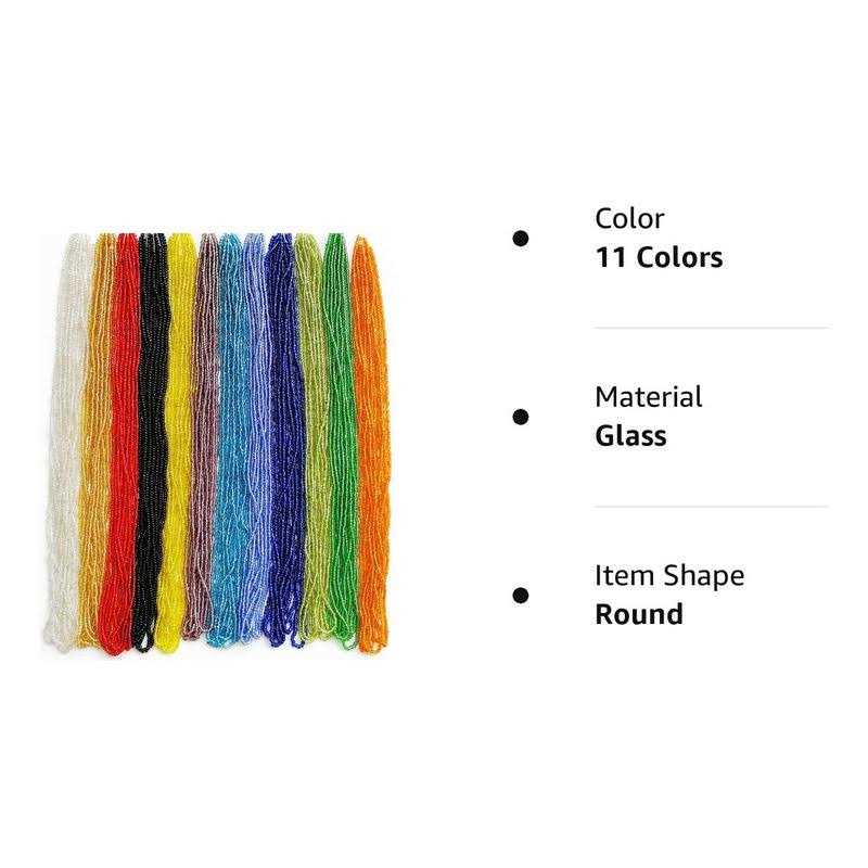 balabead 11/0 glass seed beads 1 hank 3 meters glass - Cheap Fitting