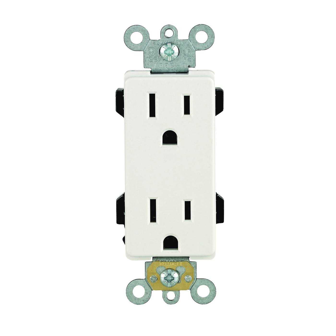 Leviton 16252-W Decora Plus Duplex Receptacle - Cheap Fitting